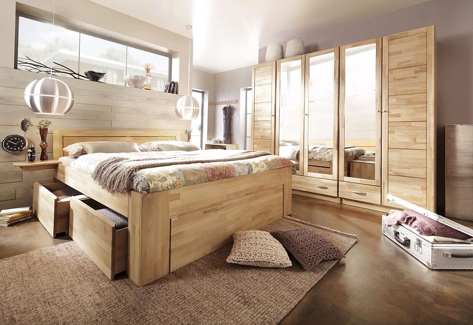 Home affaire Massief houten ledikant SABRINA Bed met bergruimte met hoge stabiliteit, inclusief laden