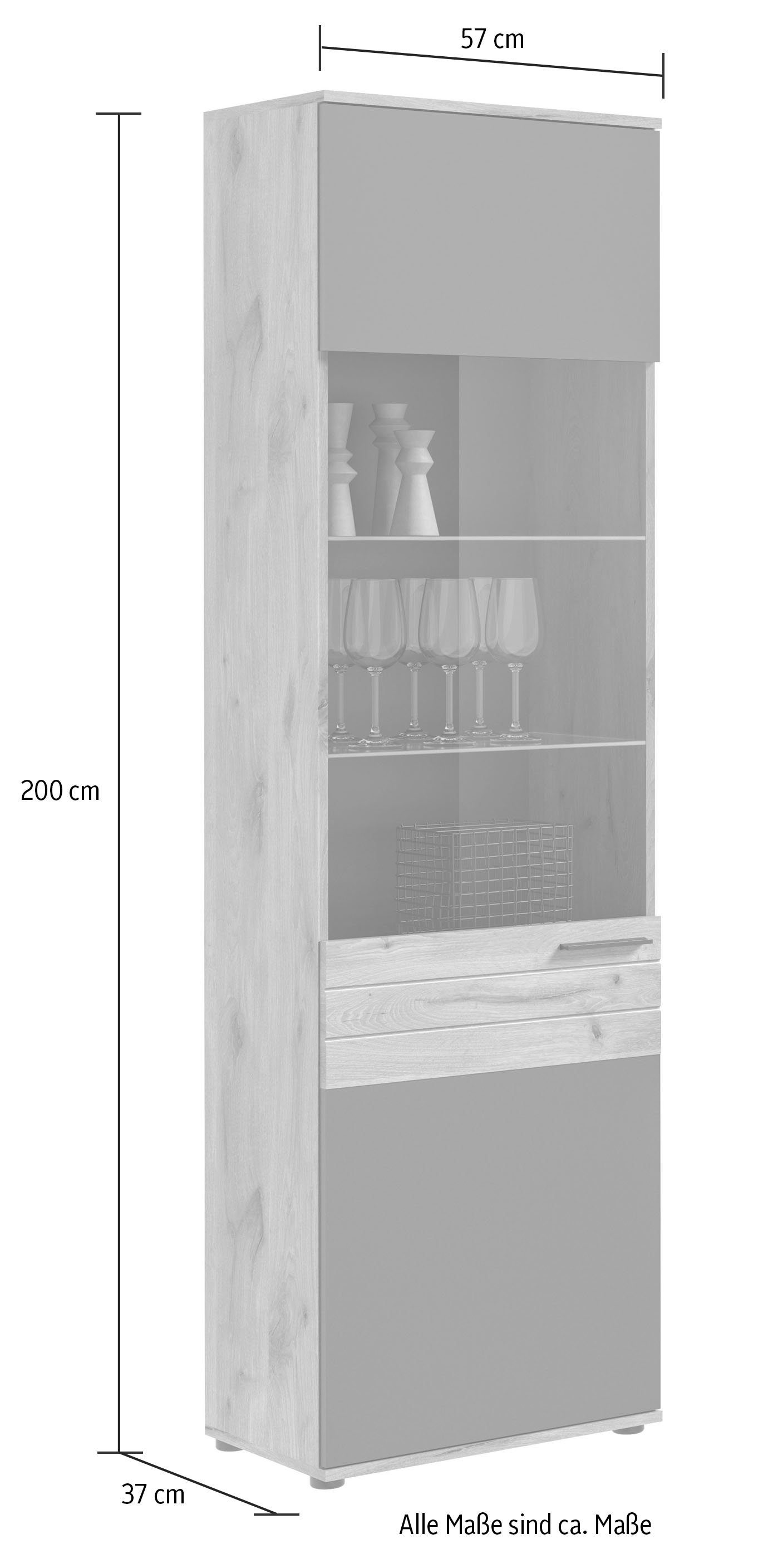 INOSIGN Vitrinekast Riga Hoogte 200 cm