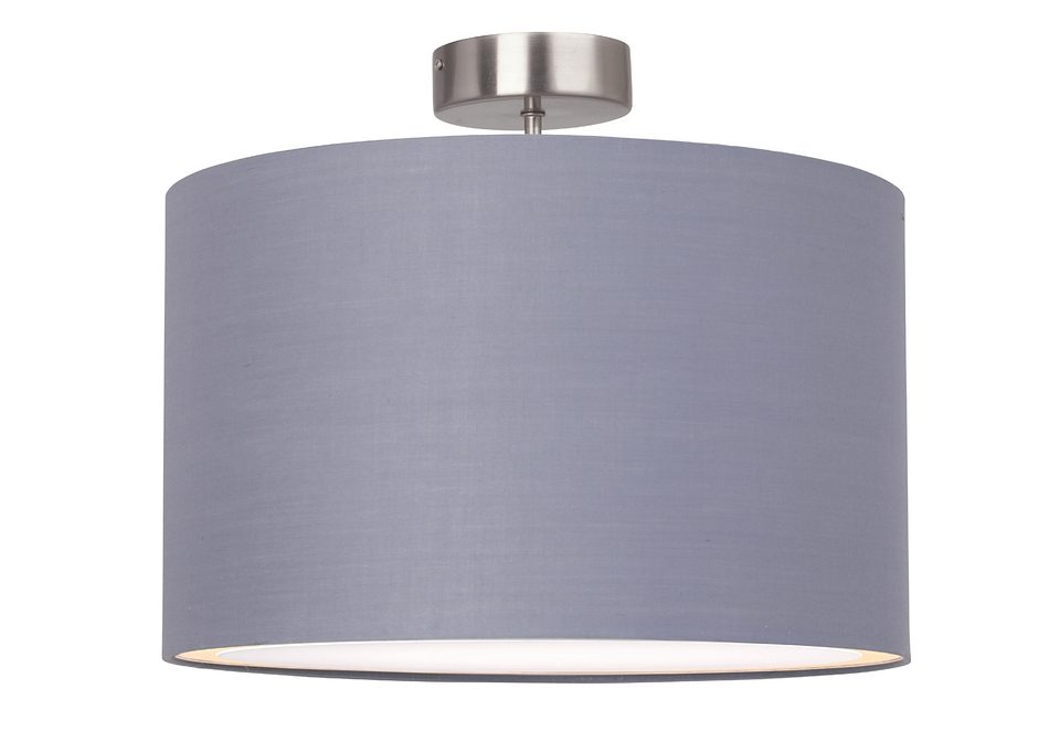 brilliant leuchten plafondlamp clarie 40 cm diameter, e27 max. 60w, met grijze stoffen kap, metaal-textiel grijs