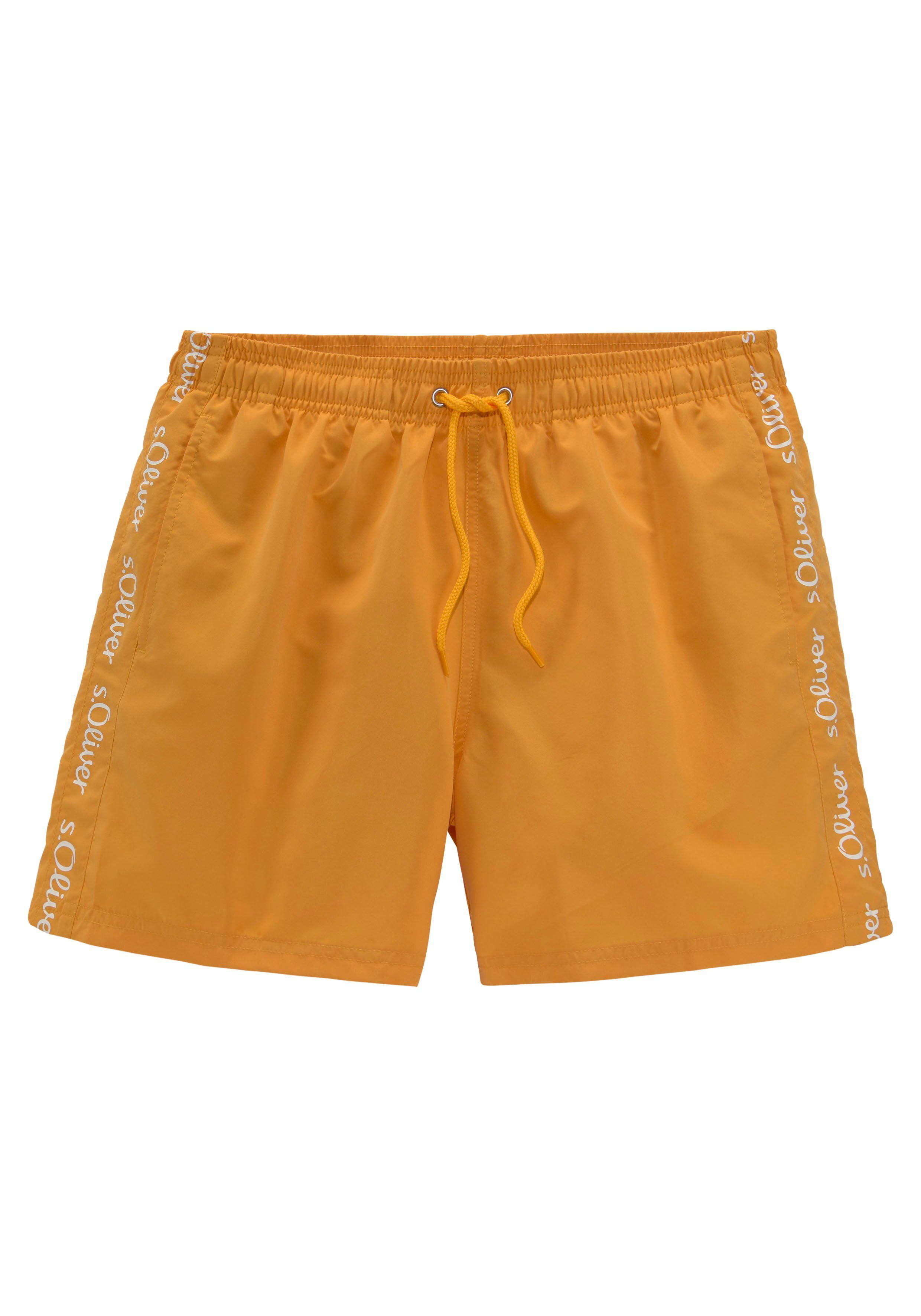 s.Oliver RED LABEL Beachwear Zwemshort met merkopschriften