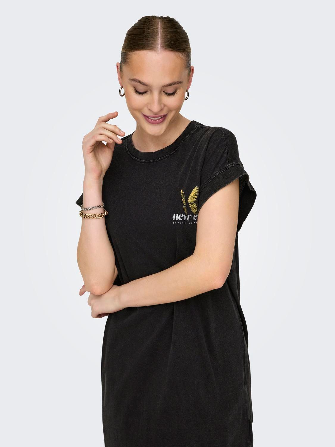 Only Shirtjurk ONLLUCY LIFE S/L BUTTERFLY DRESS BOX JRS