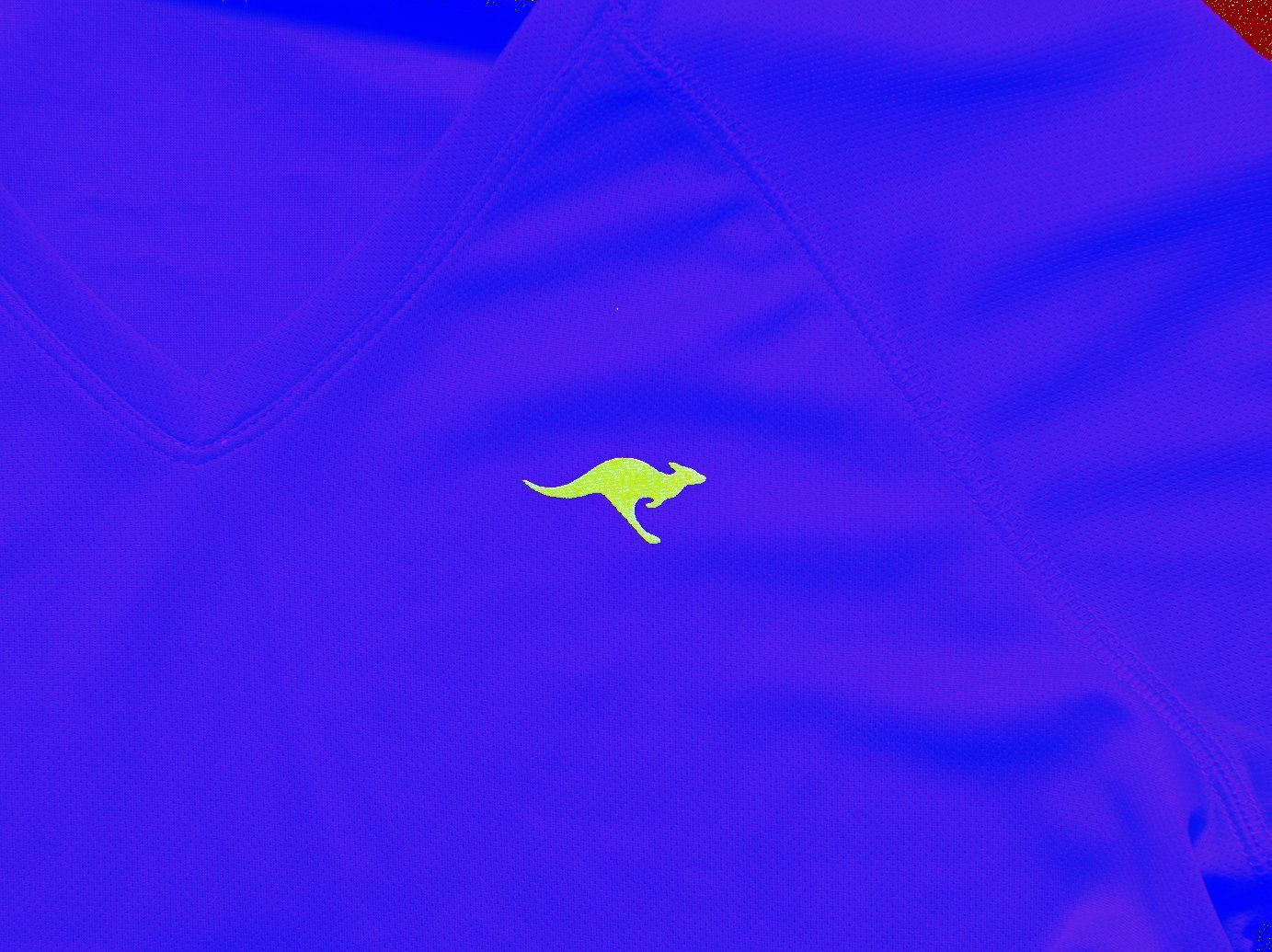 KangaROOS Functioneel shirt Korte mouwen, figuurvolgend, heupbedekkend, met V-hals