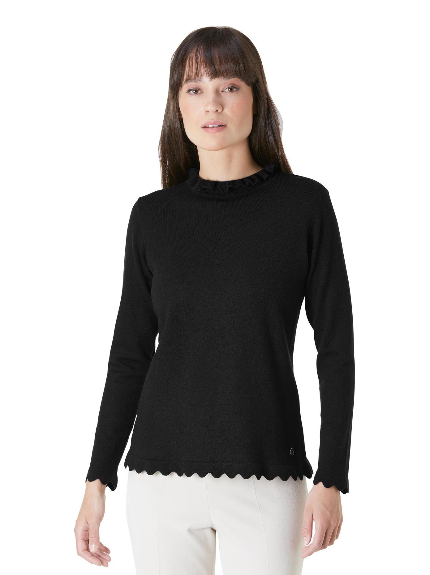 CREATION L PREMIUM Trui met staande kraag Viscose-modaltrui
