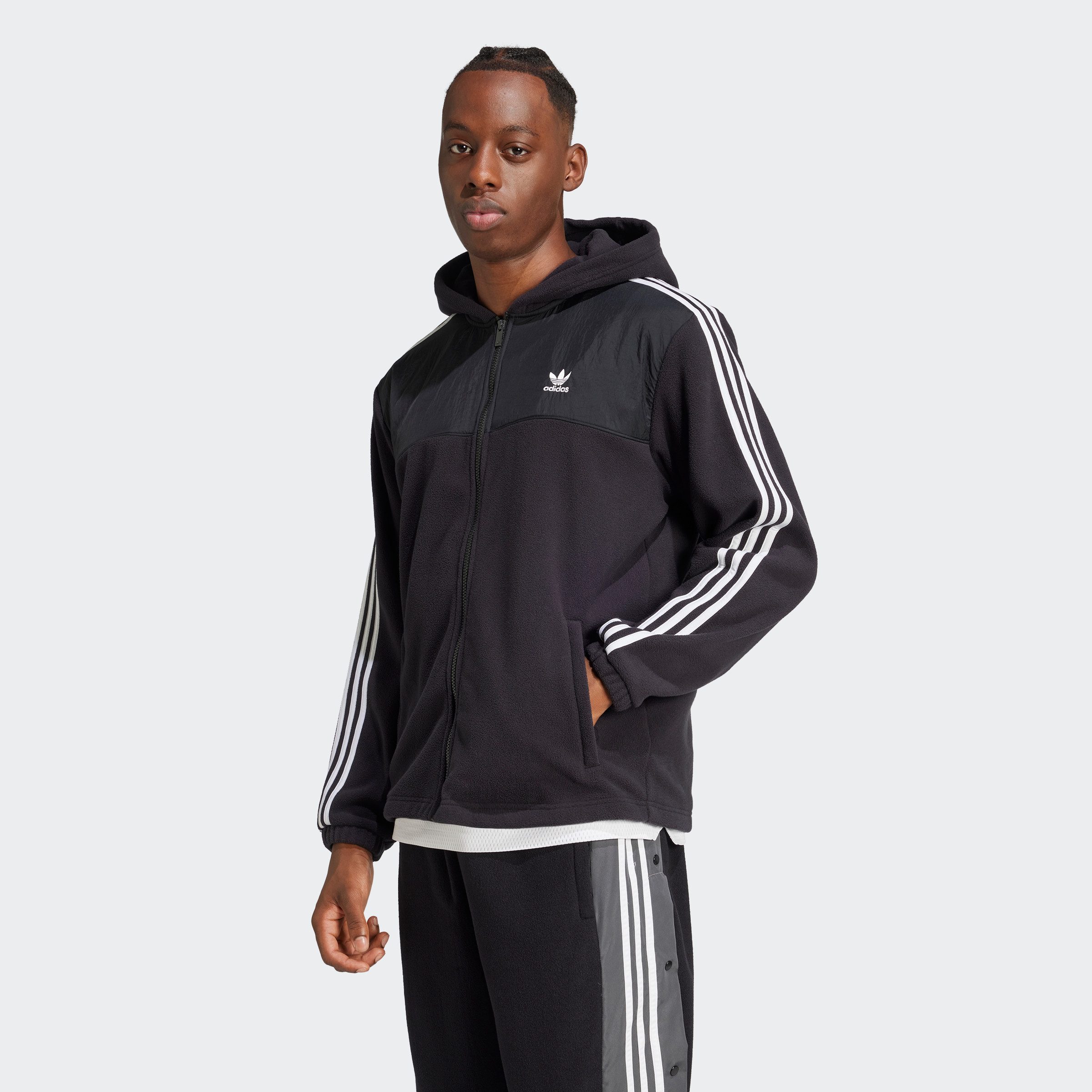 Adidas Adicolor 3-Stripes Teddy Fleece Hoodie