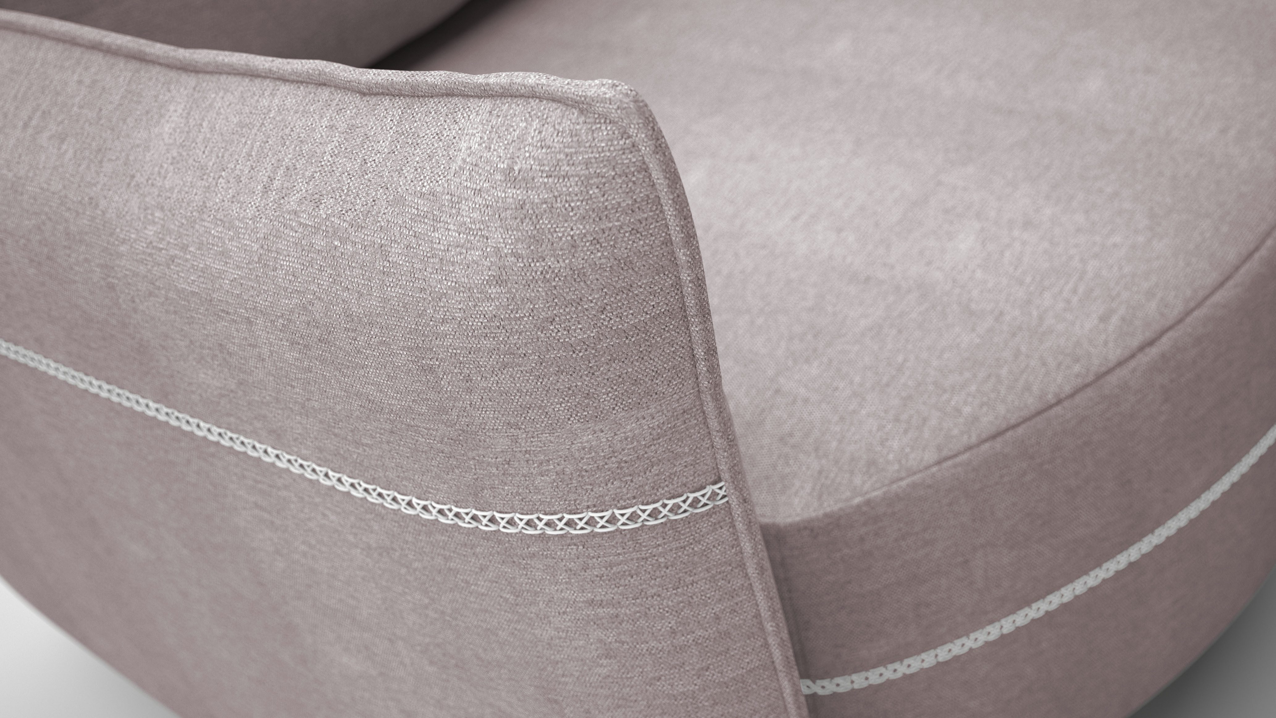 exxpo - sofa fashion Loungebank Ortis mit toller Kontrastnaht, Solitärmöbel, bequem, schmale Armlehne Slaapbank met bedfunctie en opbergruimte, comfortabele veren