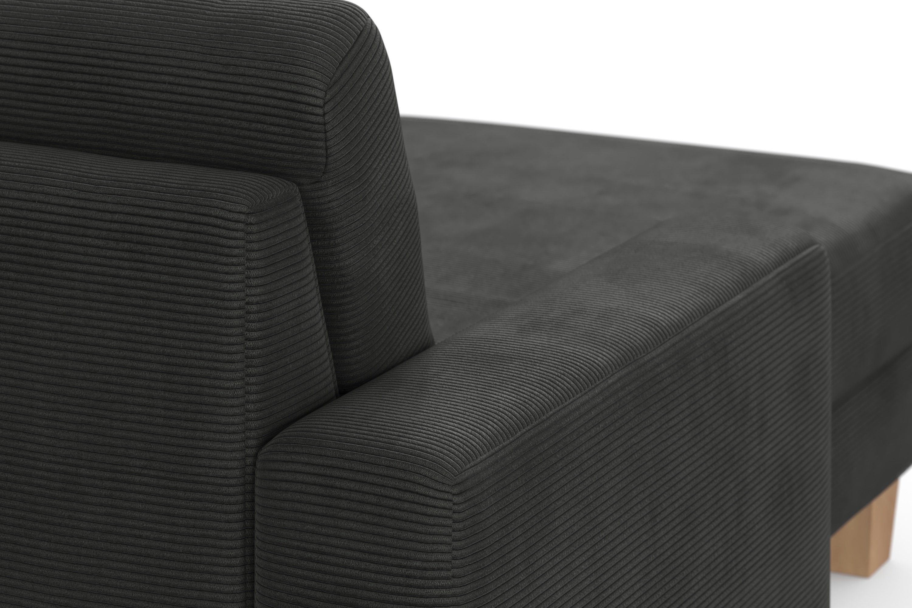 Home affaire Zithoek SUMMER U-vorm met of zonder slaapfunctie en bedkist, cordbekleding