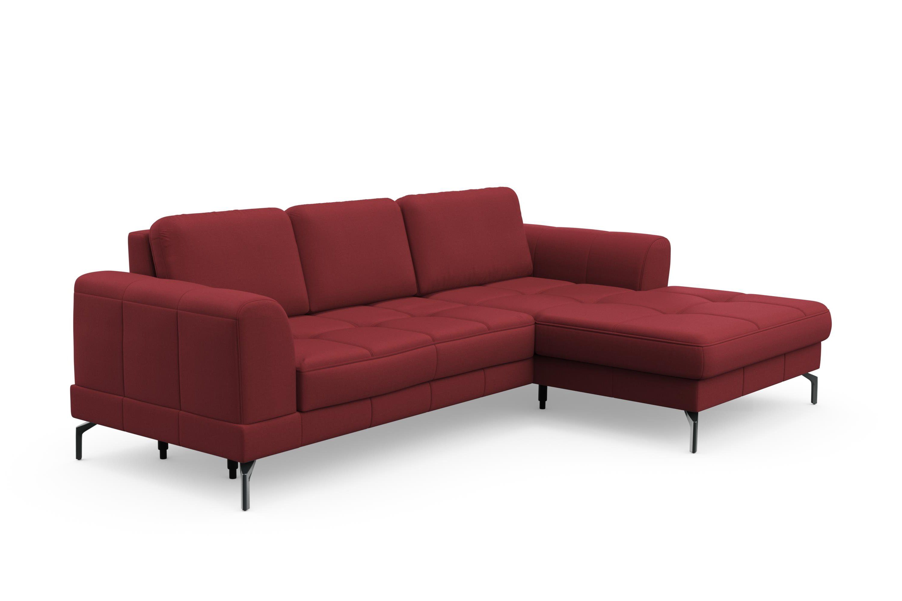 sit&more Hoekbank Bendigo L-vorm inclusief zitdiepteverstelling, bodemvrijheid 15 cm, 2 pootkleuren