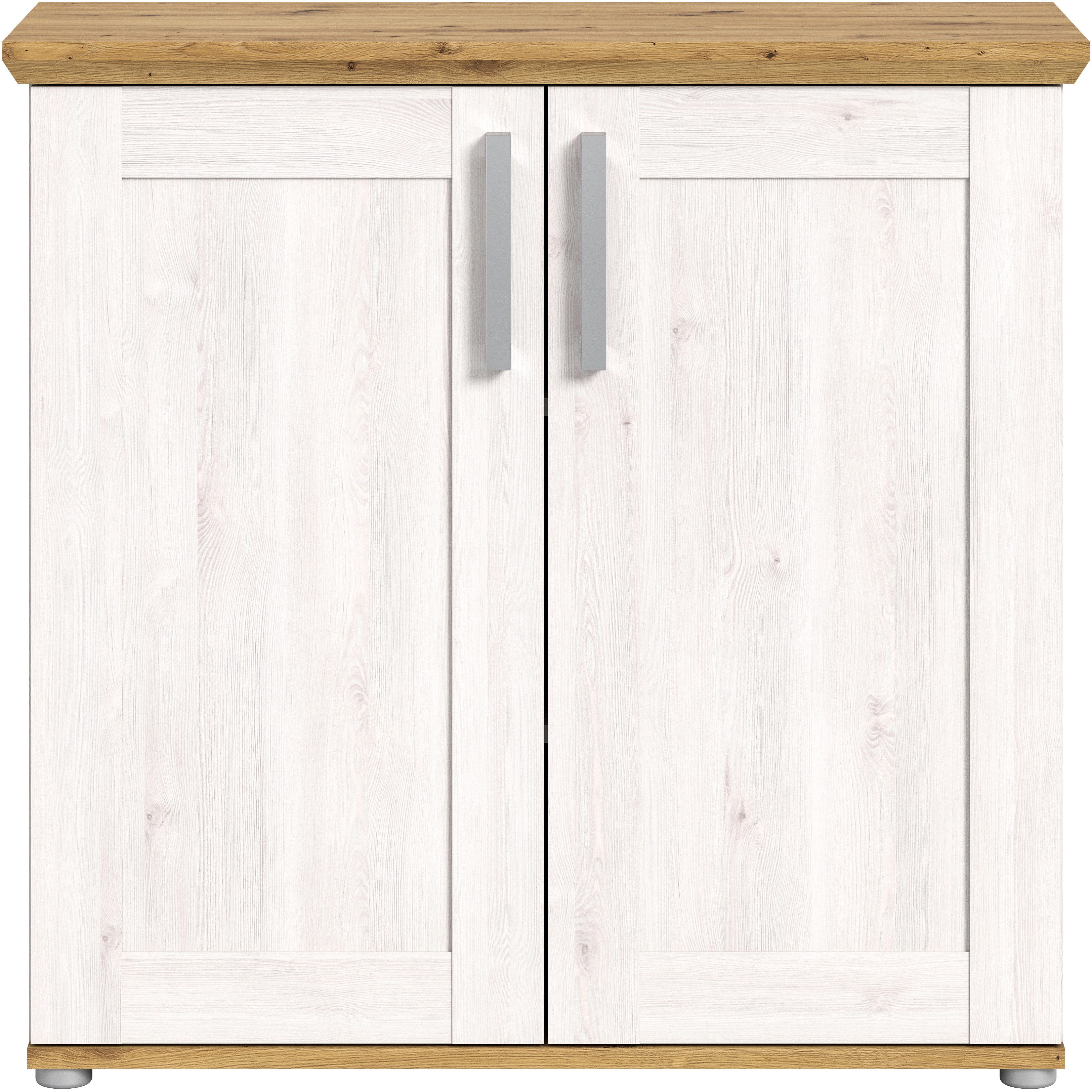 Home affaire Kast Cosenza, Breedte 95 cm, 2 Deuren, 2 Planken, 3 Vakken, 2-kleurig
