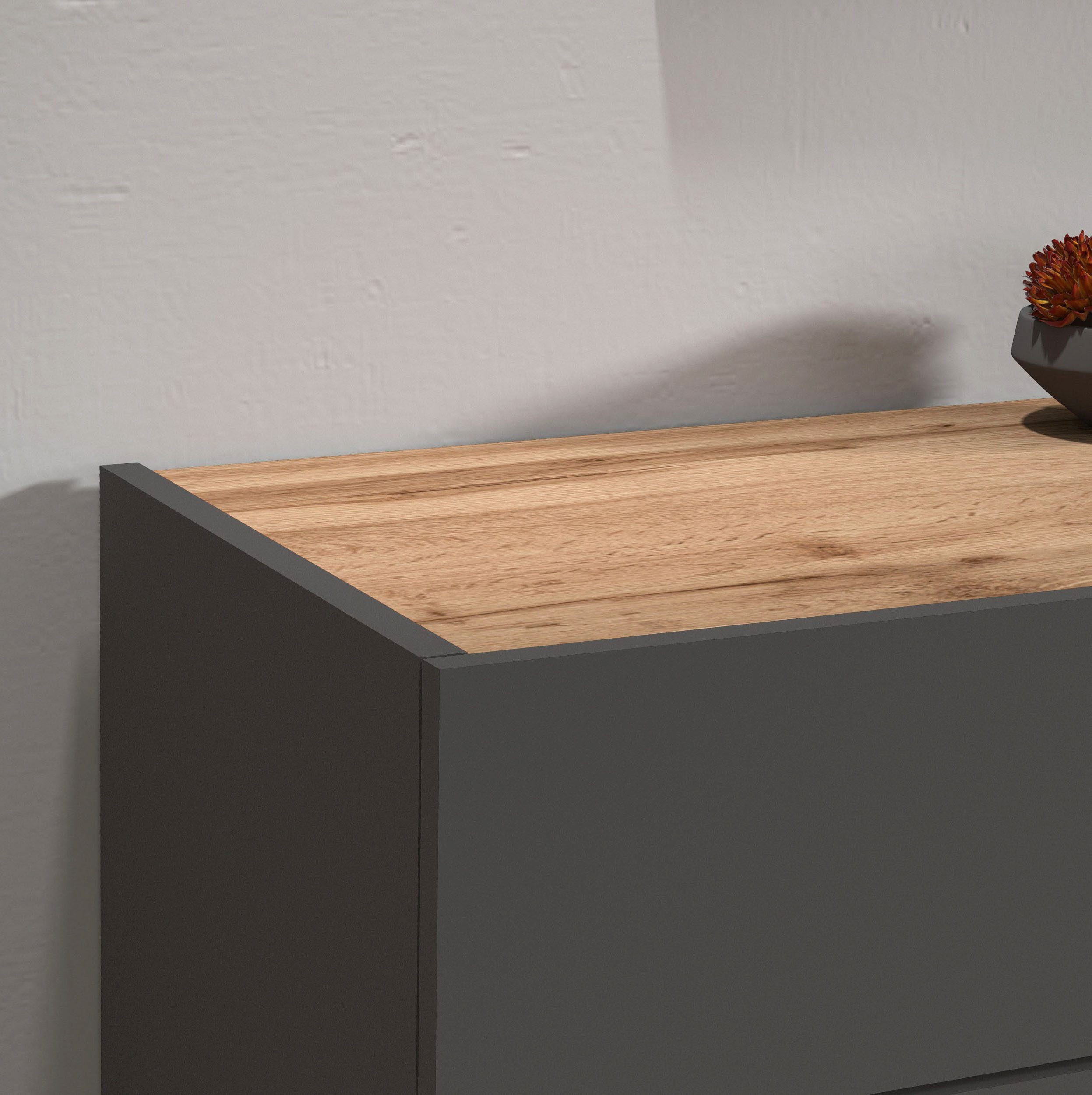 INOSIGN Dressoir Garda, Ladekast, Kast, Buffet 2 deuren, 1 lade, greeploos breedte 80,9 cm