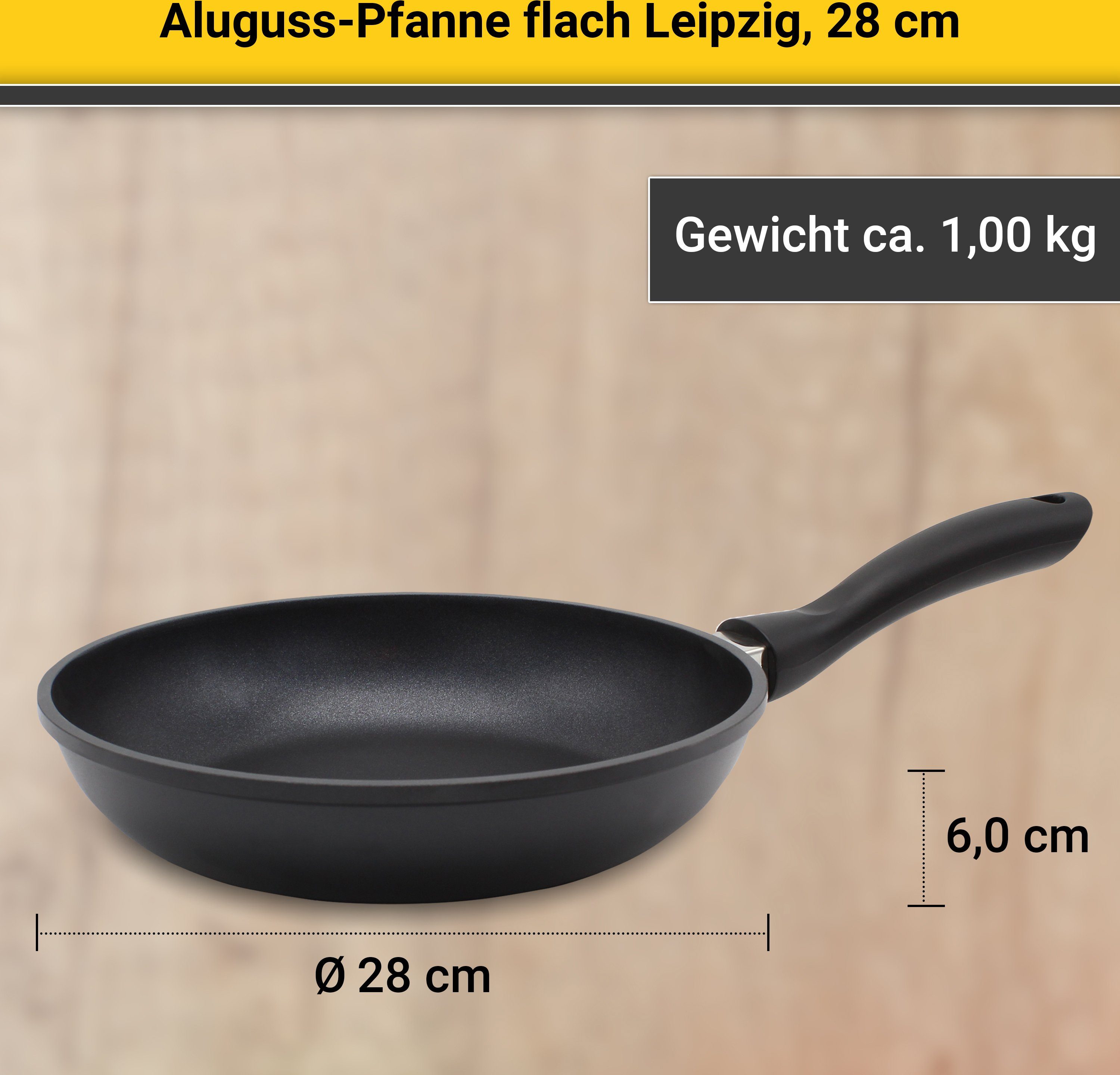 Krüger Koekenpan Gietaluminium koekenpan plat LEIPZIG (1-delig)