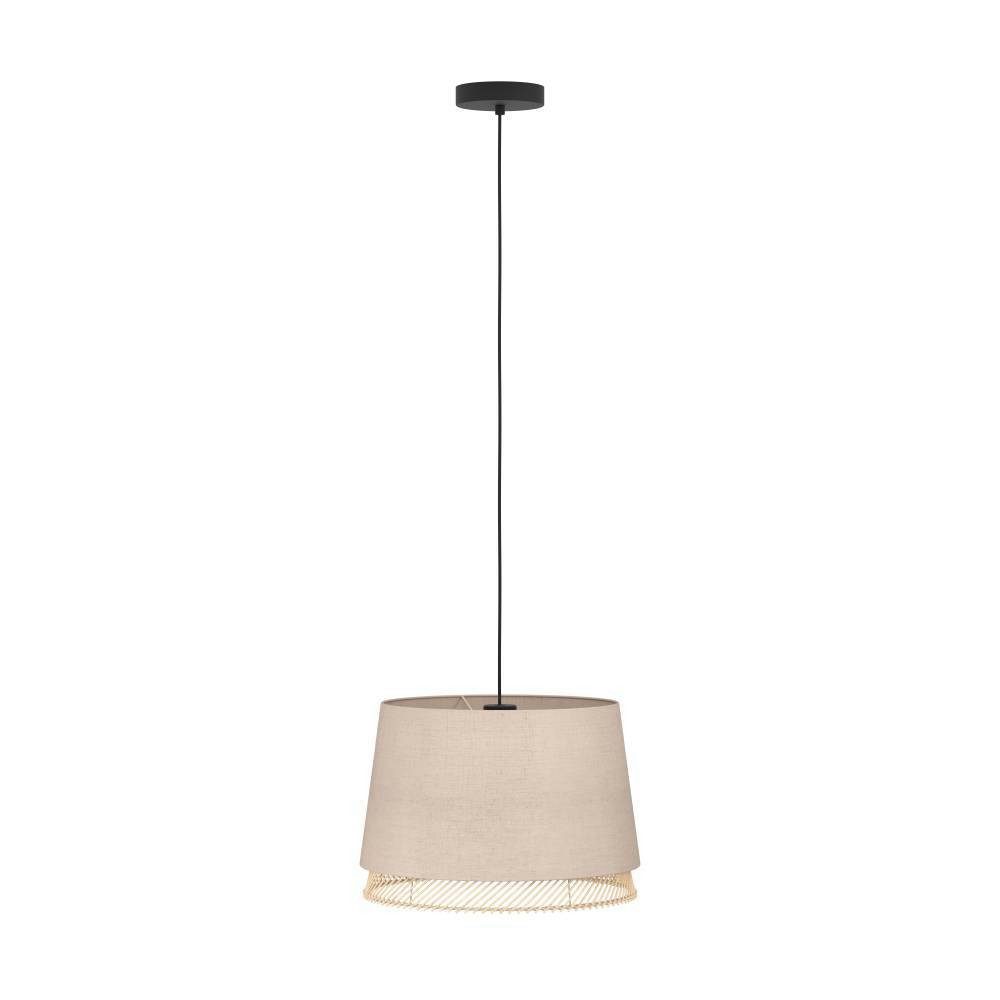 EGLO Hanglamp TABLEY Hanglamp, eetkamerlamp, bamboe en linnen, hanglamp, Ø 38 cm (1 stuk)