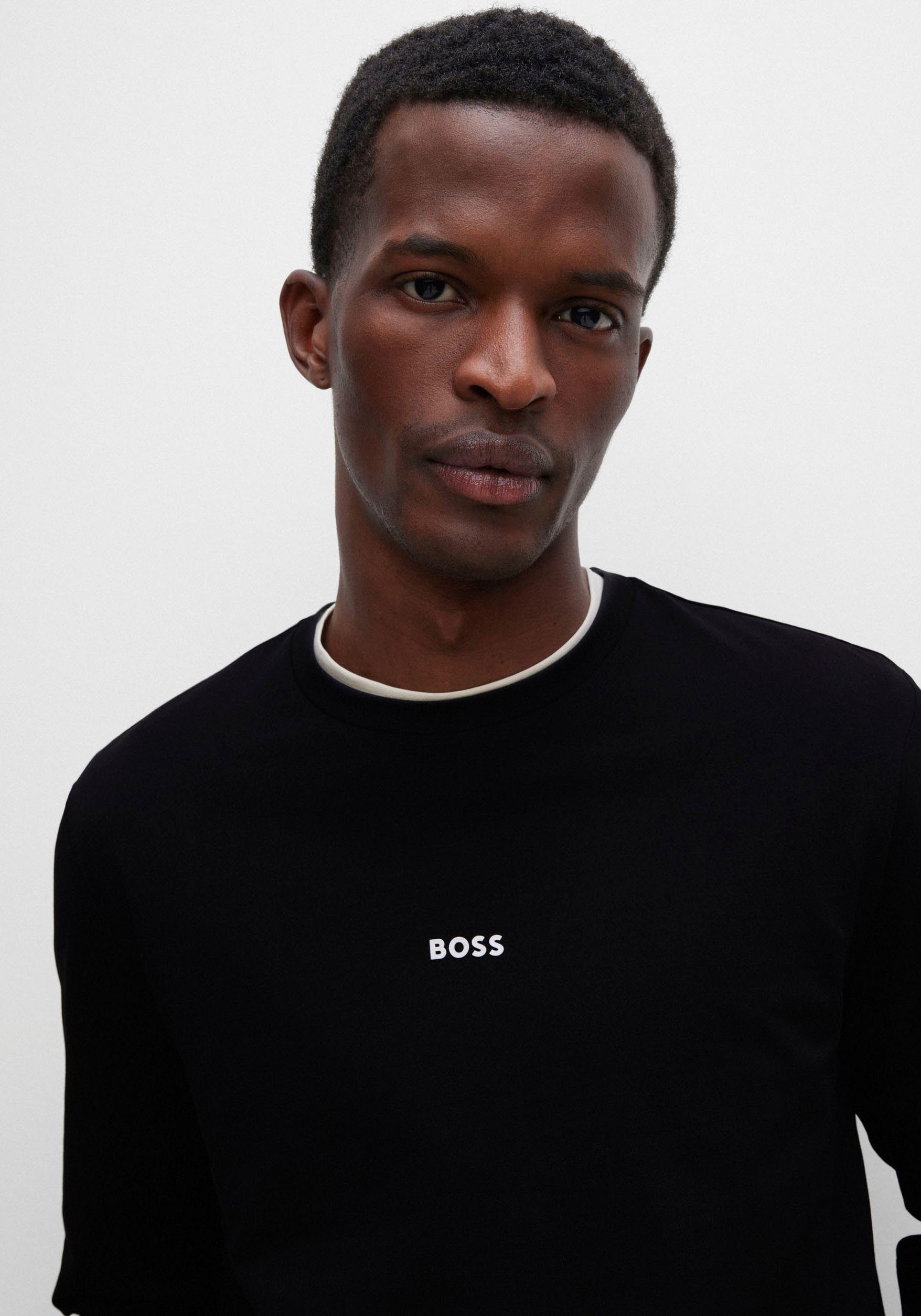 Boss Orange Shirt met lange mouwen TChark met logo-opschrift