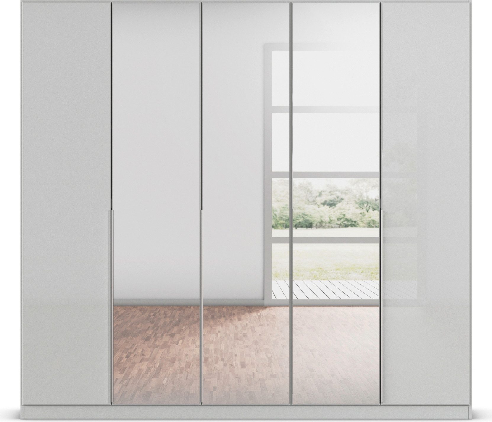 rauch Draaideurkast Kledingkasten kast garderobe AGORDO met glazen front doordachte binnenuitrusting, in 6 breedtes en 2 hoogtes made in germany
