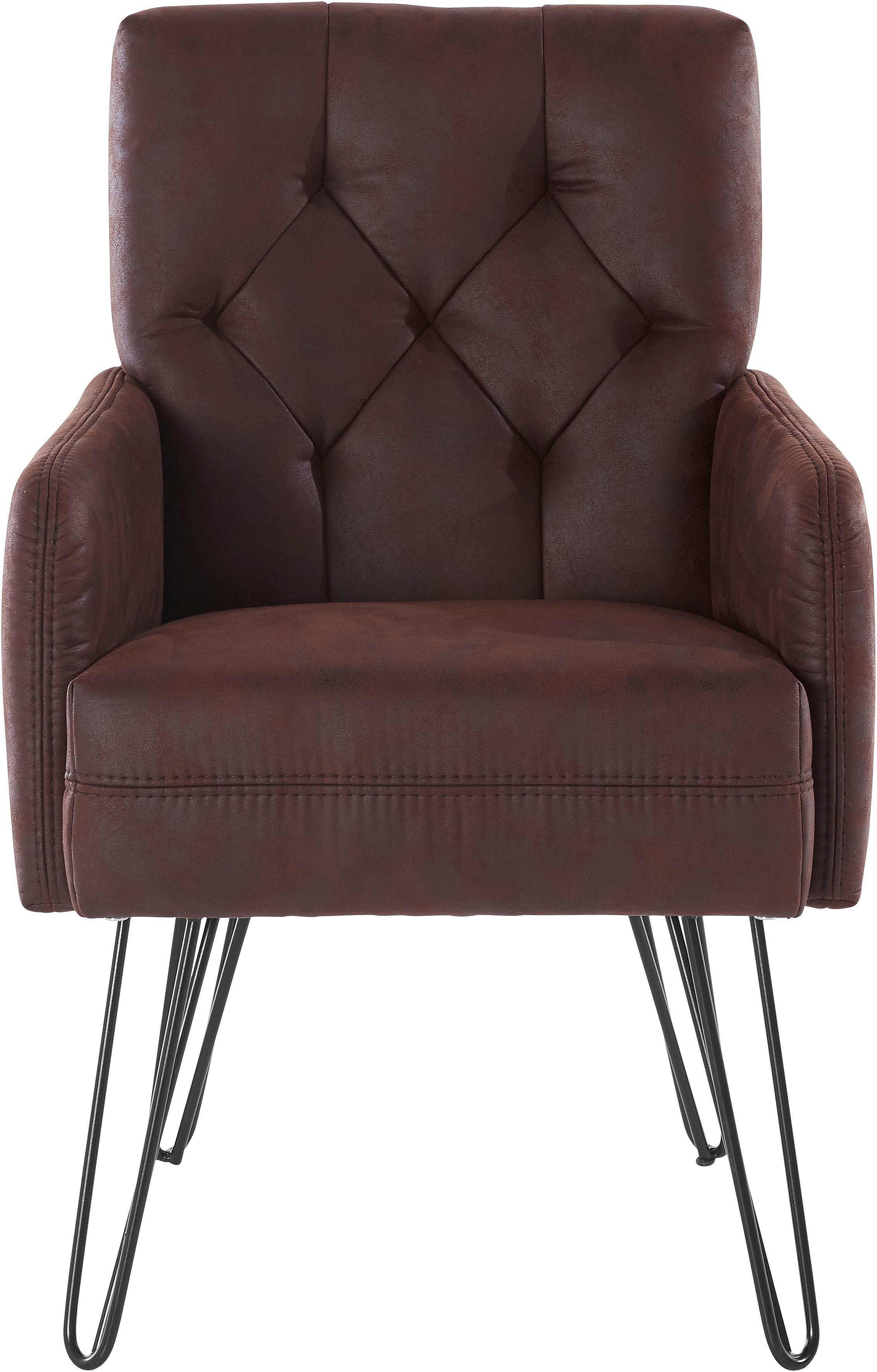 exxpo - sofa fashion Fauteuil Doppio, loungesessel met designonderstel, comfortabel en elegant