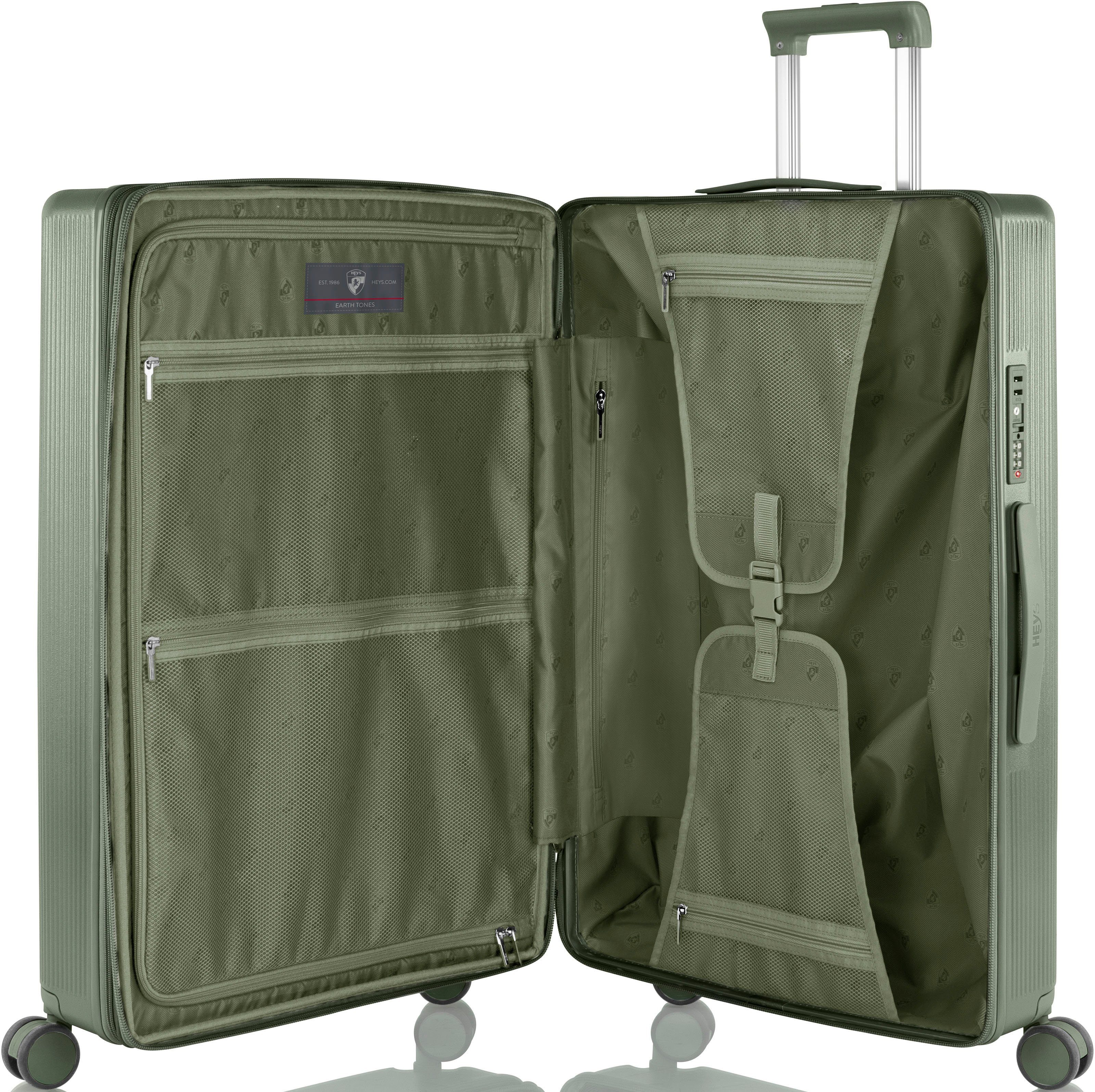 Heys Hardshell-trolley Earthtone, verschillende maten en kleuren Heys x Joachim Llambi reisbagage TSA-slot volumevergroting