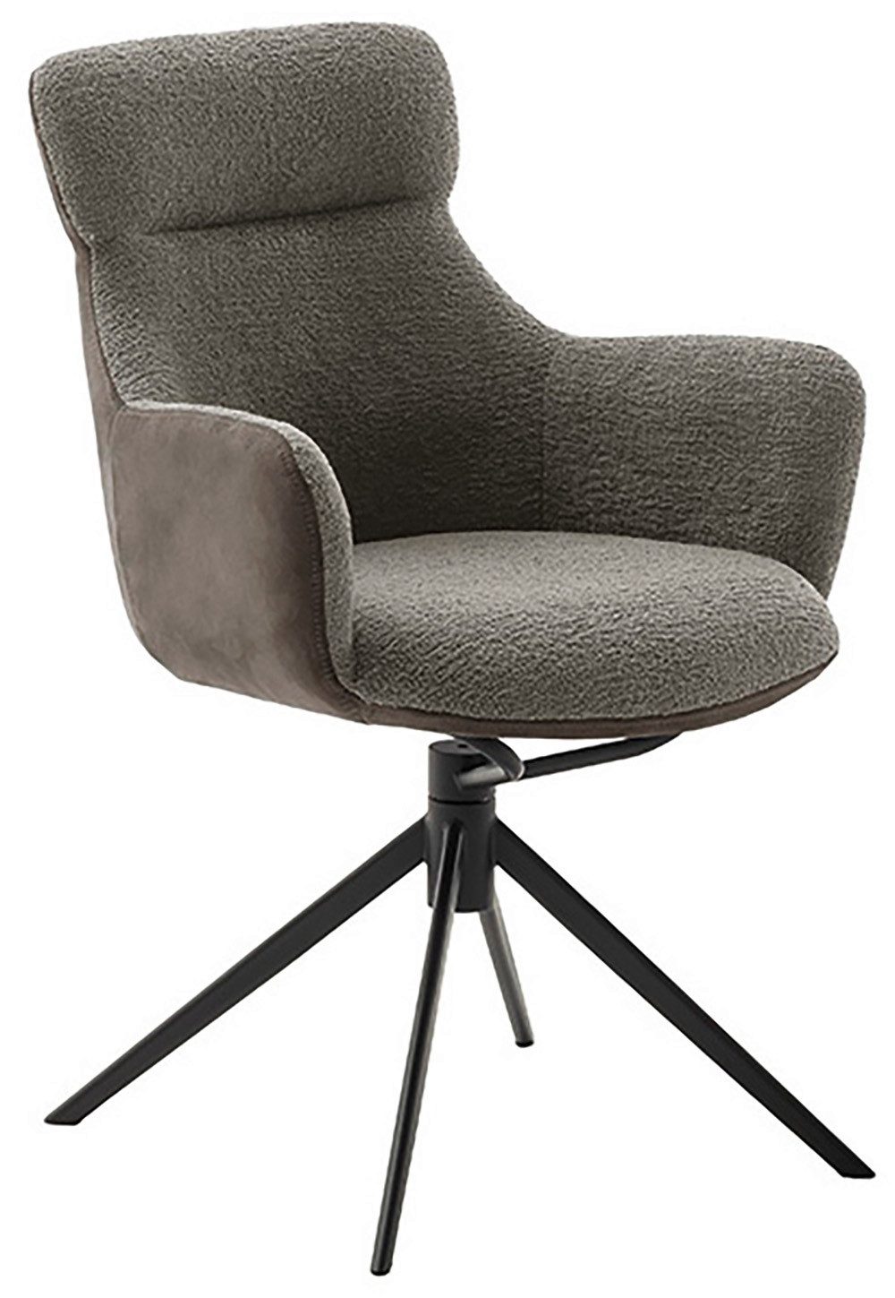 MCA furniture Eetkamerstoel (2-set), draaibaar 360°, draai- & schommelfunctie, zithoogte ca. 50 cm