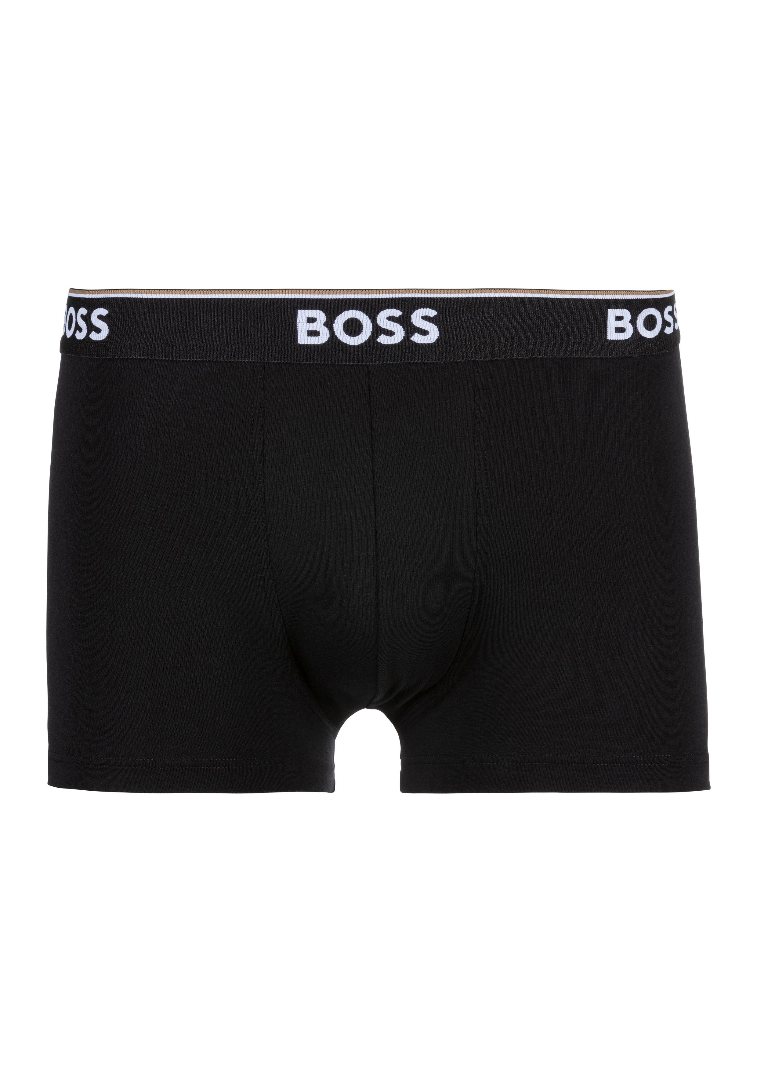 BOSS Boxershort TRUNK 3 PACK met boss opdruk op de tailleband (3 stuks)