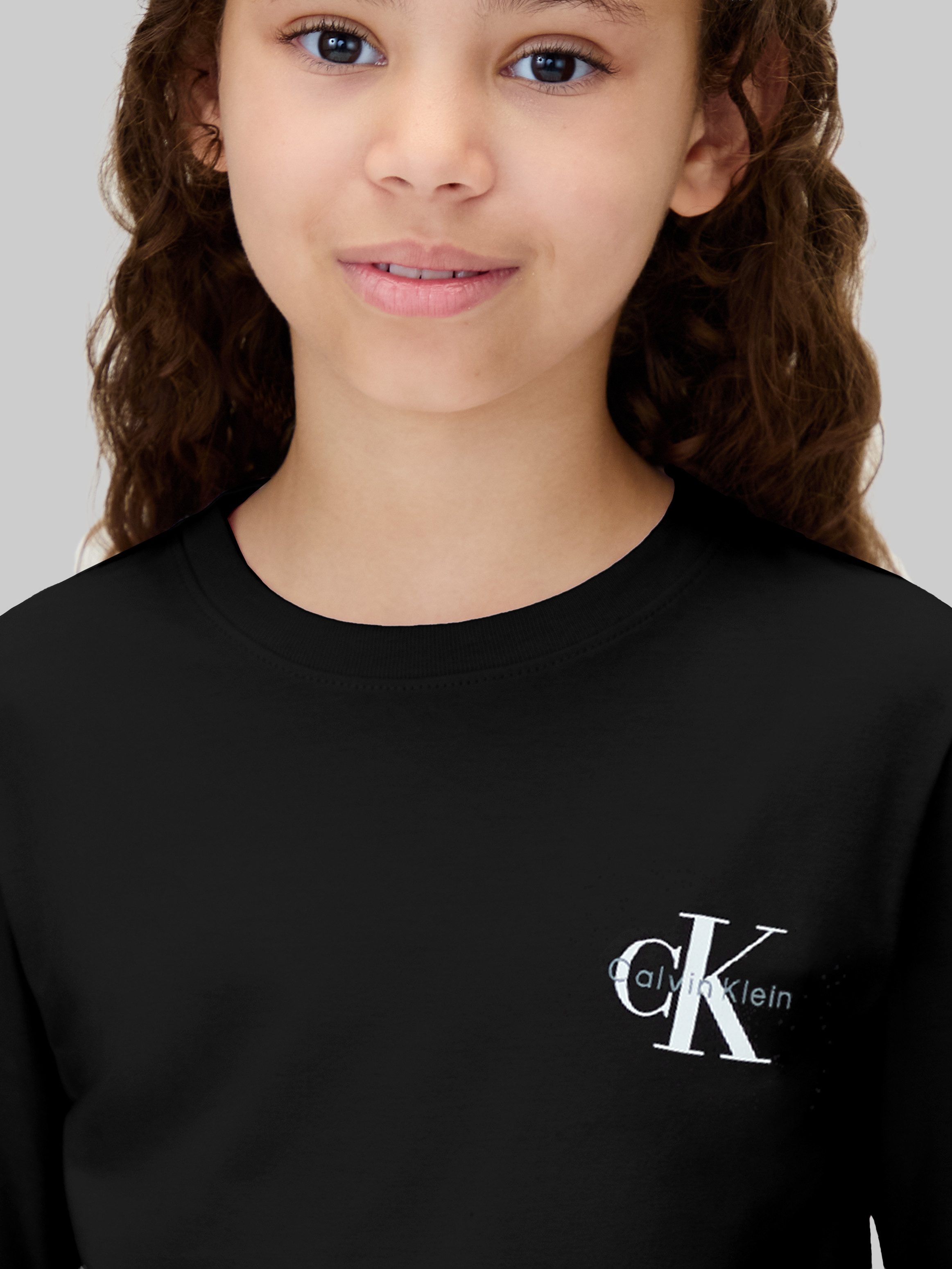 Calvin Klein Shirt met lange mouwen Chest Monologo Ls T-Shirt