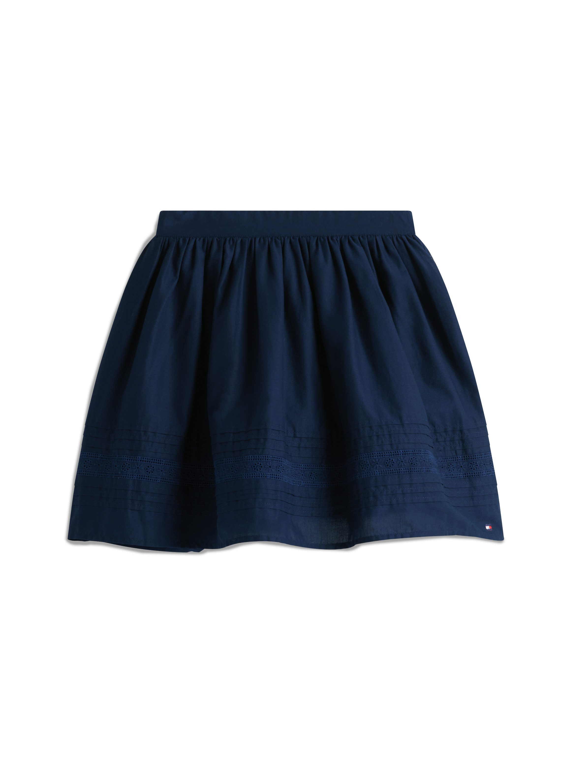 Tommy Hilfiger Geweven rok EMBROIDERED TAPE SKIRT voor kinderen tot 16 jaar, met borduursel