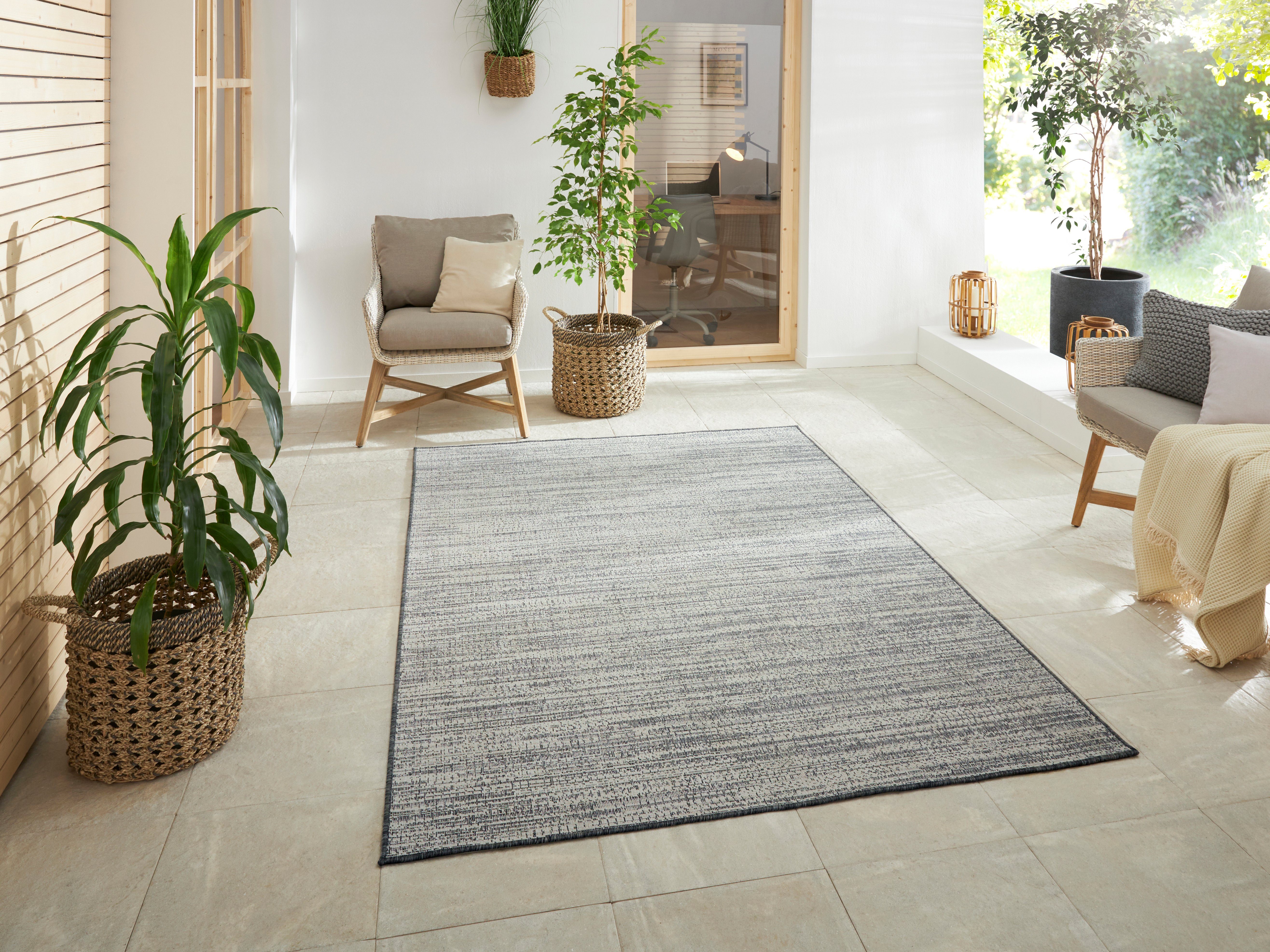 ELLE DECORATION Loper Mèlange Vlakweefsel, binnen- en buitengebruik, modern, omkeerbaar tapijt, balkon, woonkamer lopers maat 80 cm x 250 cm x 5 mm