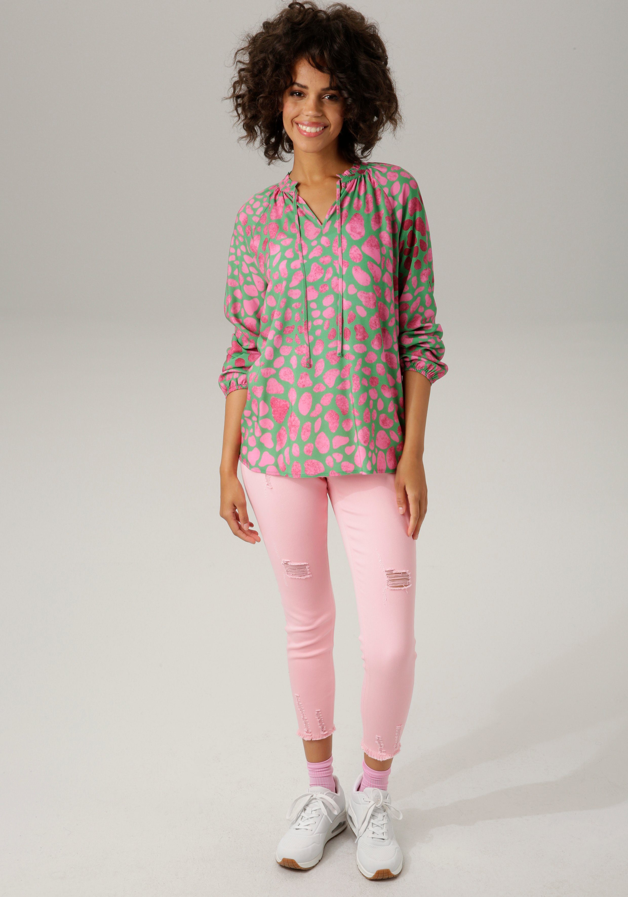 Aniston CASUAL Skinny fit jeans met vernietigde werking