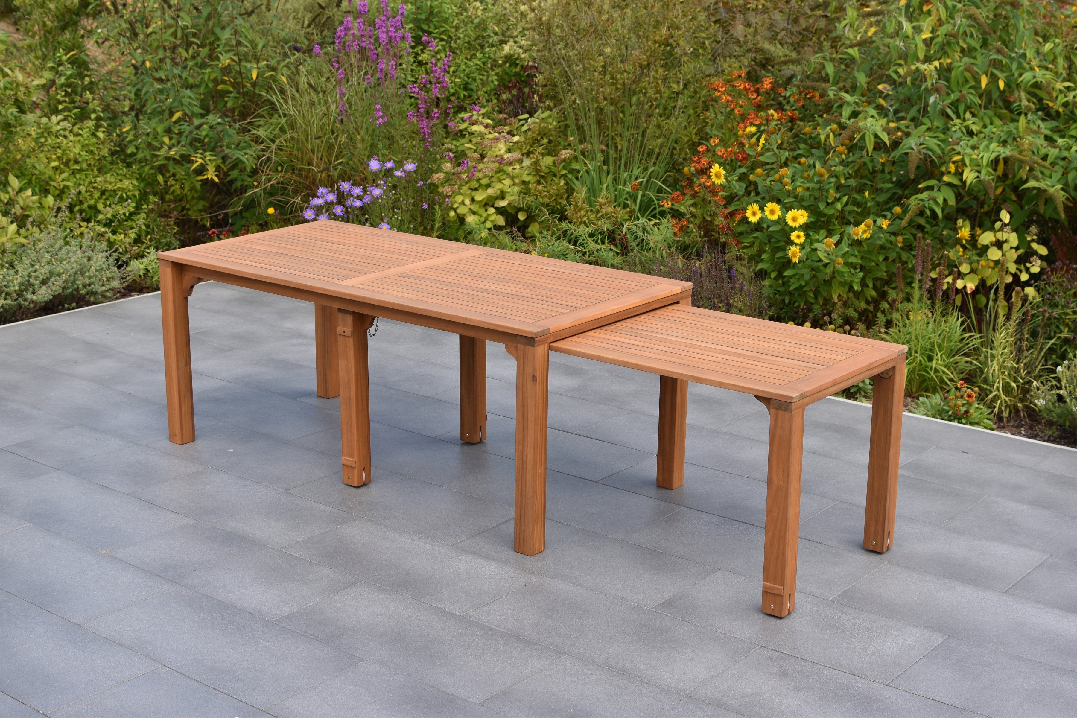 MERXX Tuintafel Flex uitschuifbare tafel uitbreidbaar, bxd: ca. 90/73 x 185/370 cm, kan ook afzonderlijk worden gebruikt