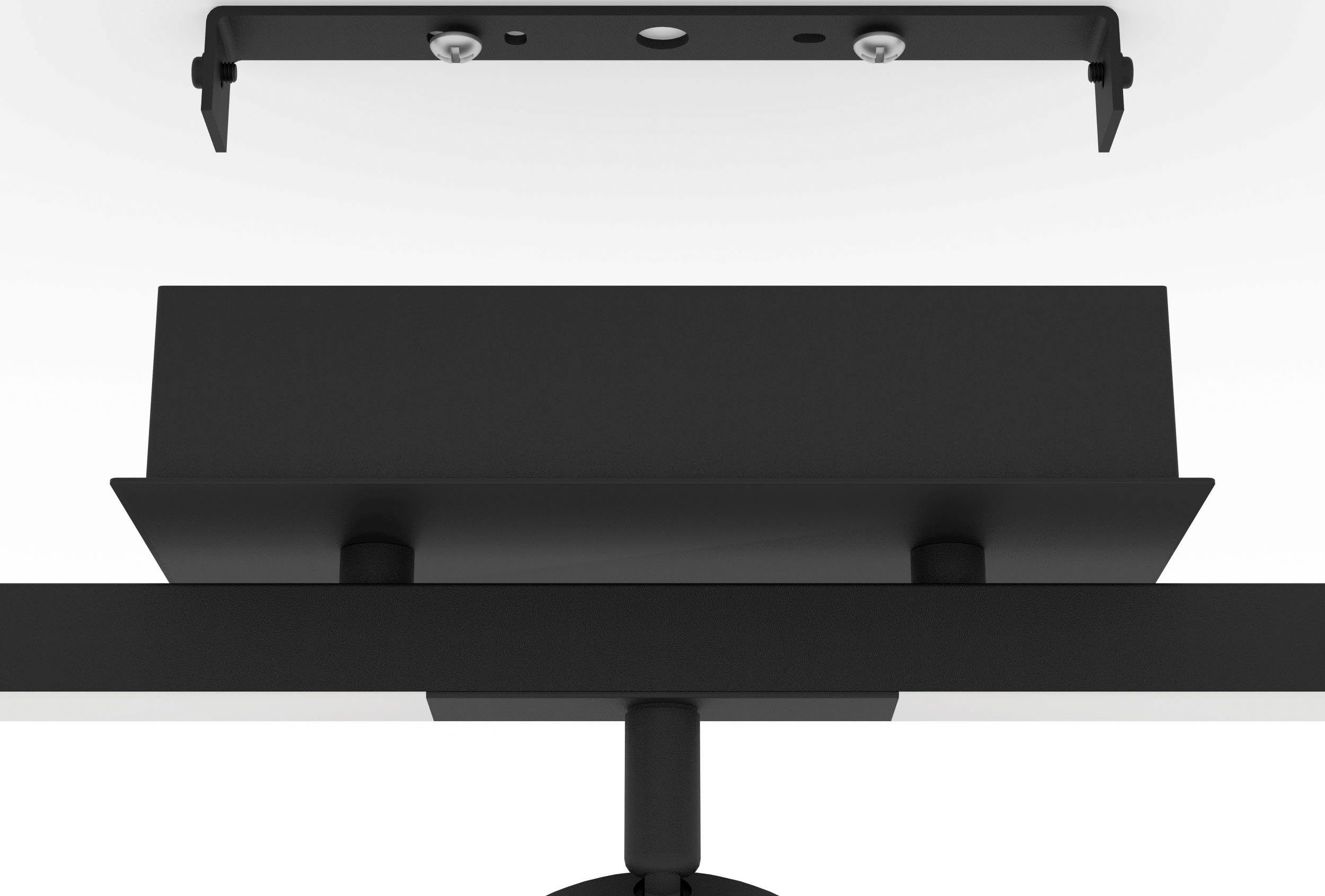 EGLO Plafondspot CARDILLIO 2 plafondlamp, zwart, 3-vlamig, draaibare lampenkoppen Spot, warmwit licht, Woonkamer, Eetkamer, Keuken, Hal, 68,5x8,5cm (1 stuk)