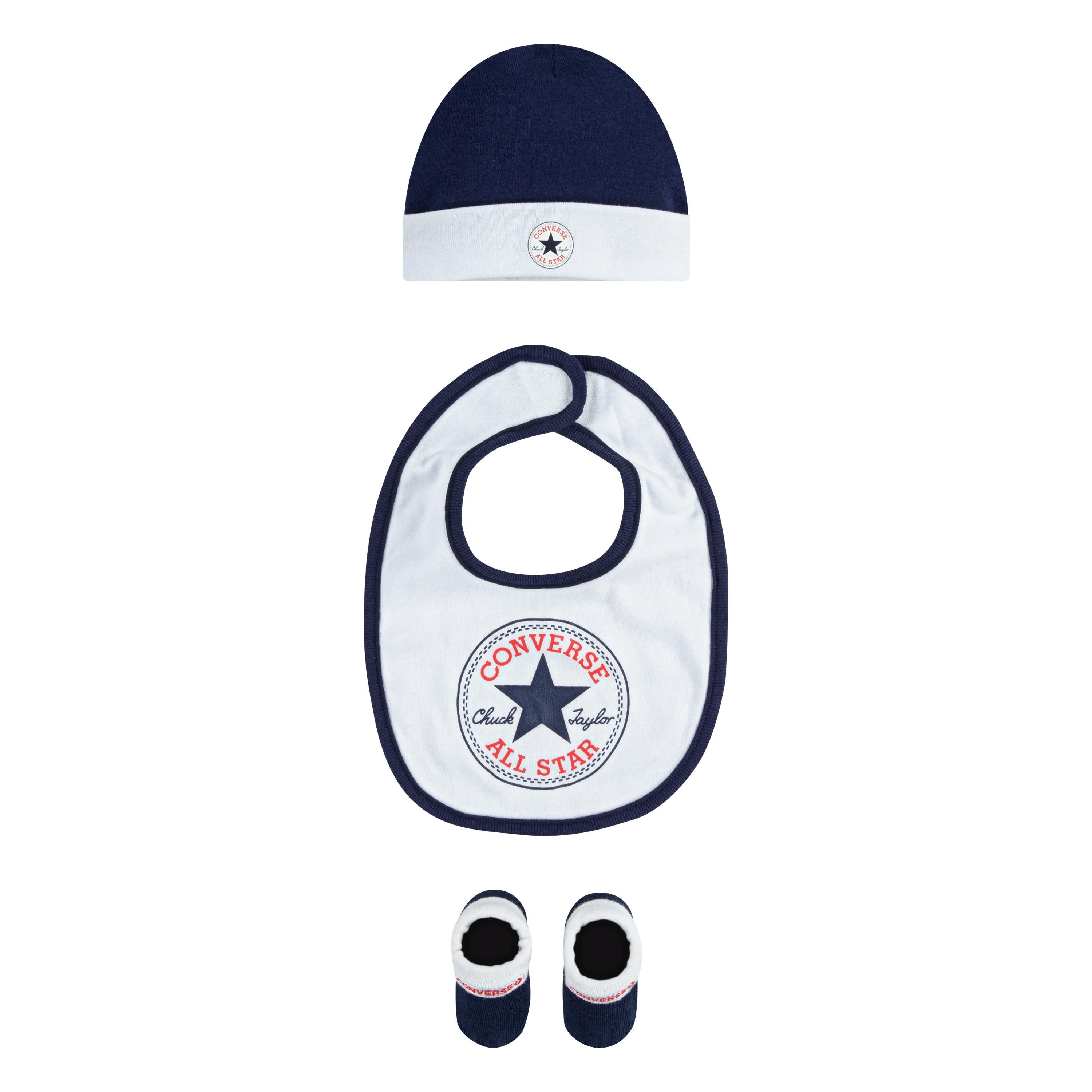 Converse Newborn-cadeauset CHUCK INFANT HAT BIB BOOTIE SET 3PC (3-delig)