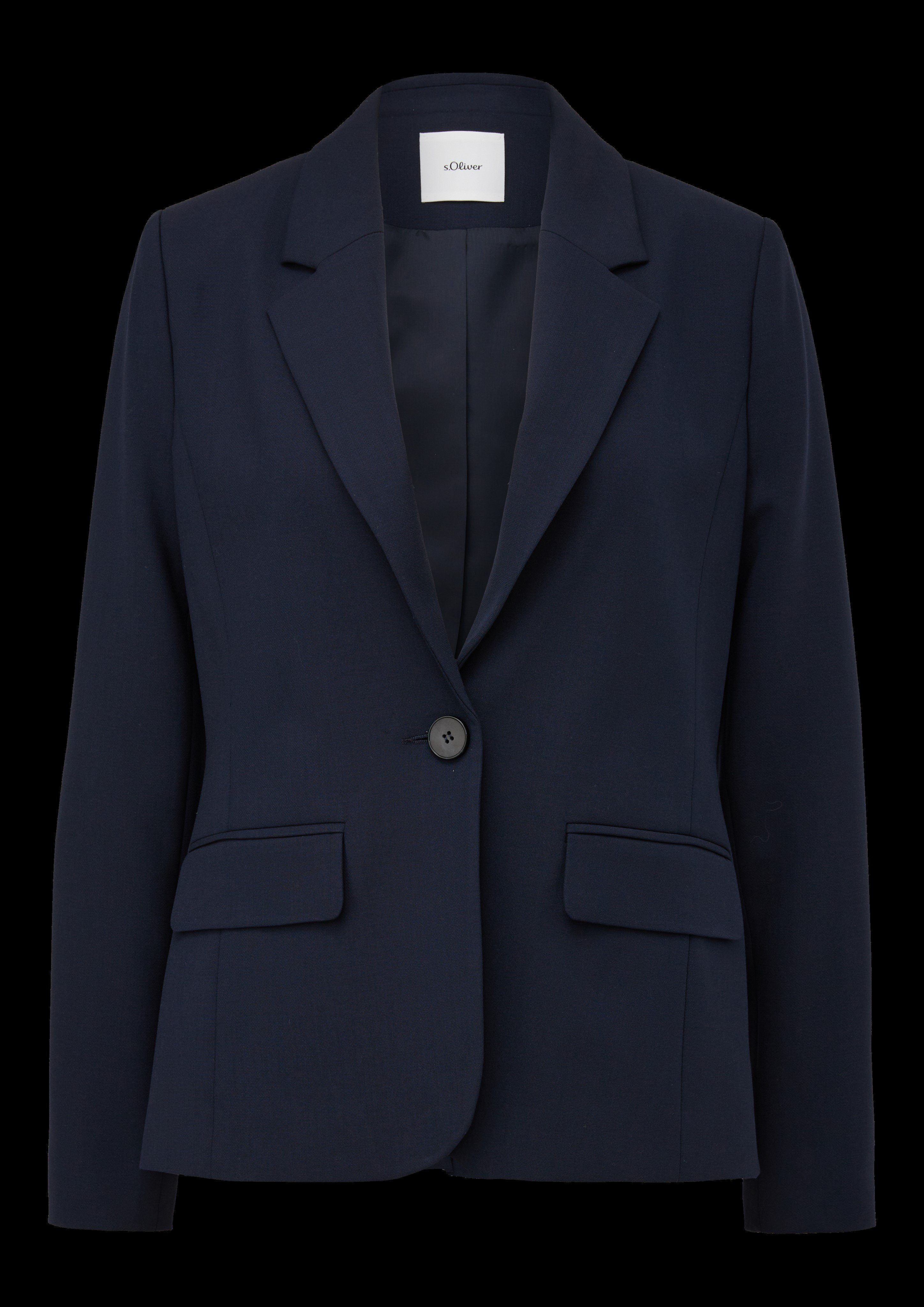 s.Oliver BLACK LABEL Korte blazer met klepzakken aan de voorkant