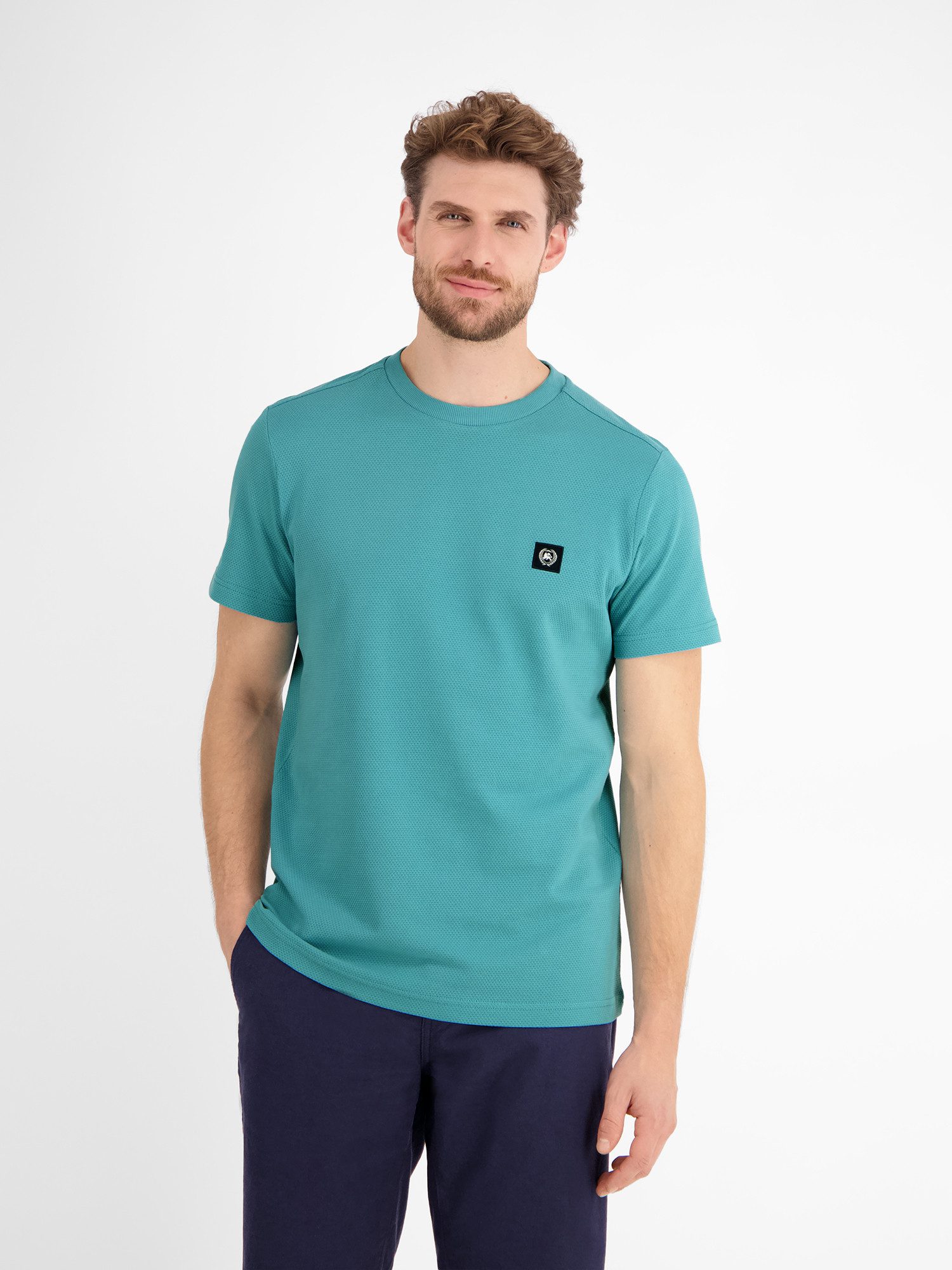 Lerros T-shirt LERROS heren T-shirt in wafel-piqué