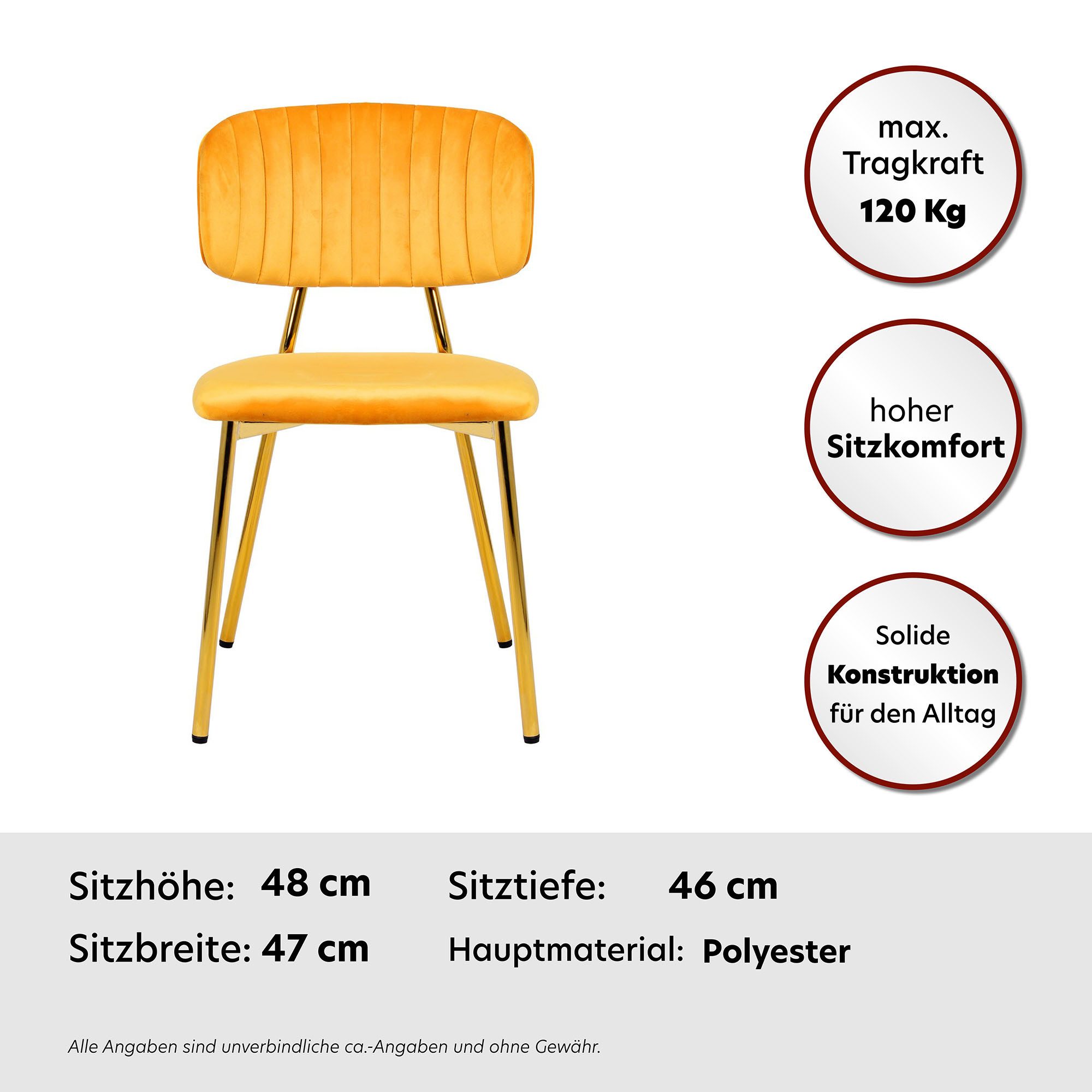 Kayoom Eetkamerstoel Stoel Kian 125 2-delige set, filigraan metalen frame, onderhoudsvriendelijke fluwelen bekleding (set, 2 stuks)