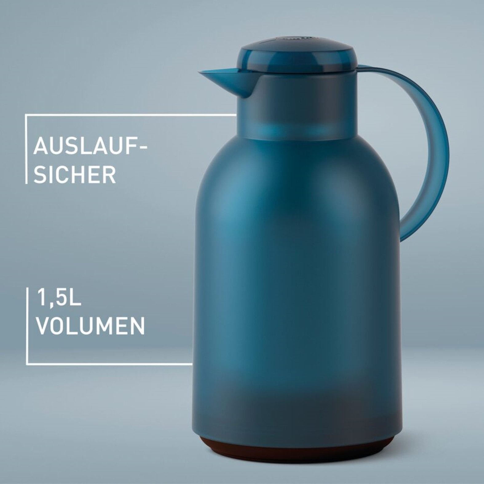 Emsa Thermoskan Samba XXL-model, tijdloos design, eenvoudige drukknop, 24u koud, 12u warm