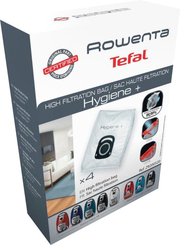 Rowenta Stofzuigerzak ZR200520 Hygiene + set van 4, compact power, xtrem power, silence force (ro63x4,ro68,ro39)