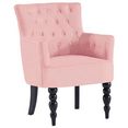 home affaire fauteuil barok met gewatteerde rugleuning roze
