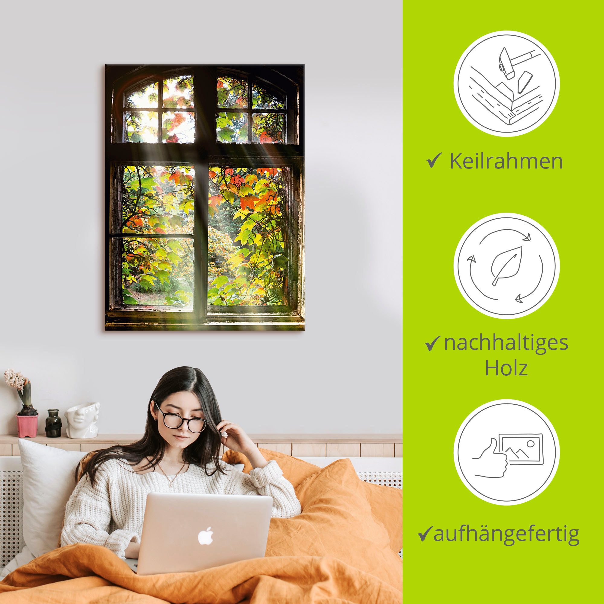 Artland Artprint Oude bouw als artprint van aluminium, artprint voor buiten, artprint op linnen, poster, muursticker