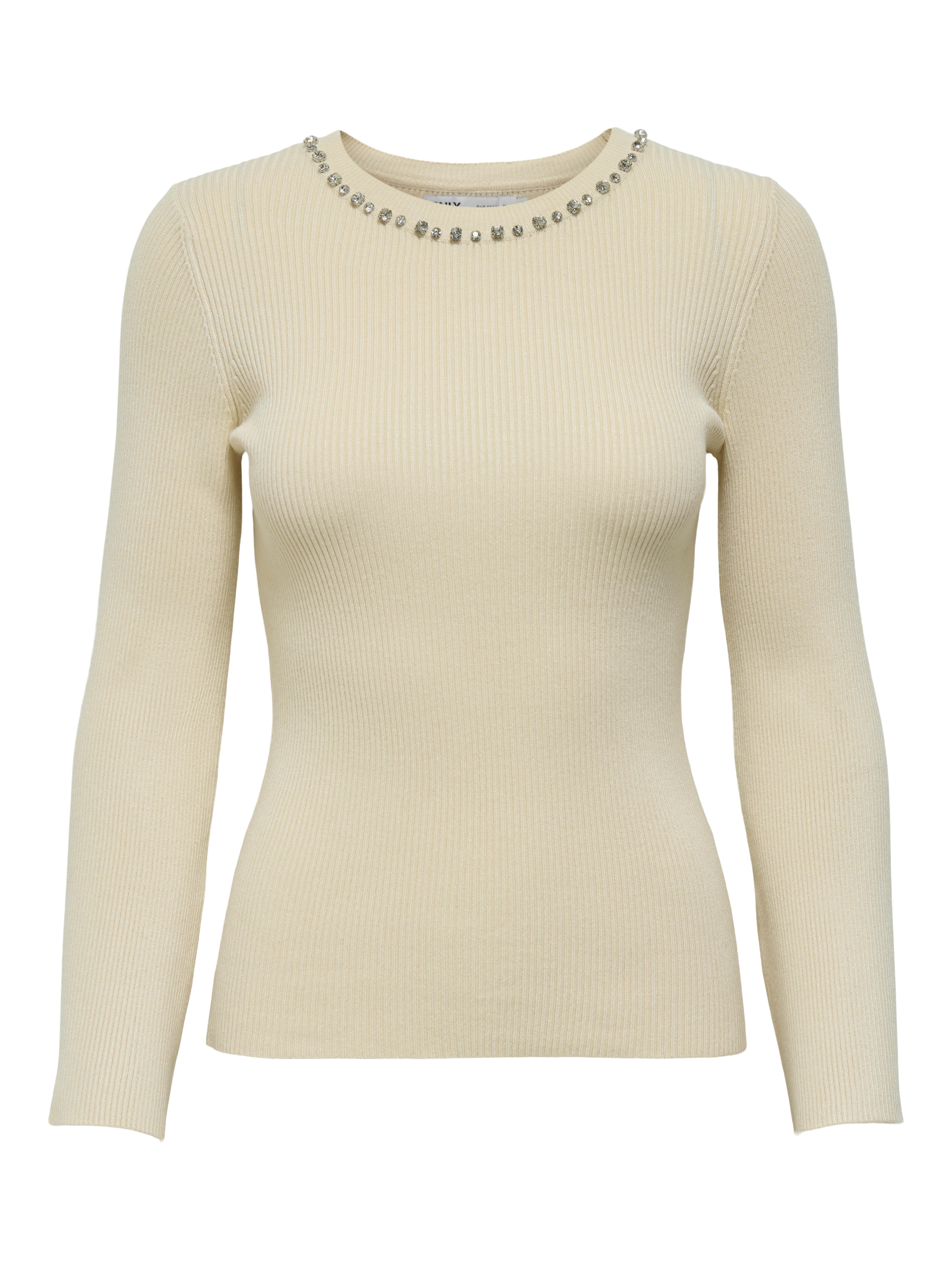 Only Trui met ronde hals ONLNATASCHA LS BLING O-NECK CC KNT