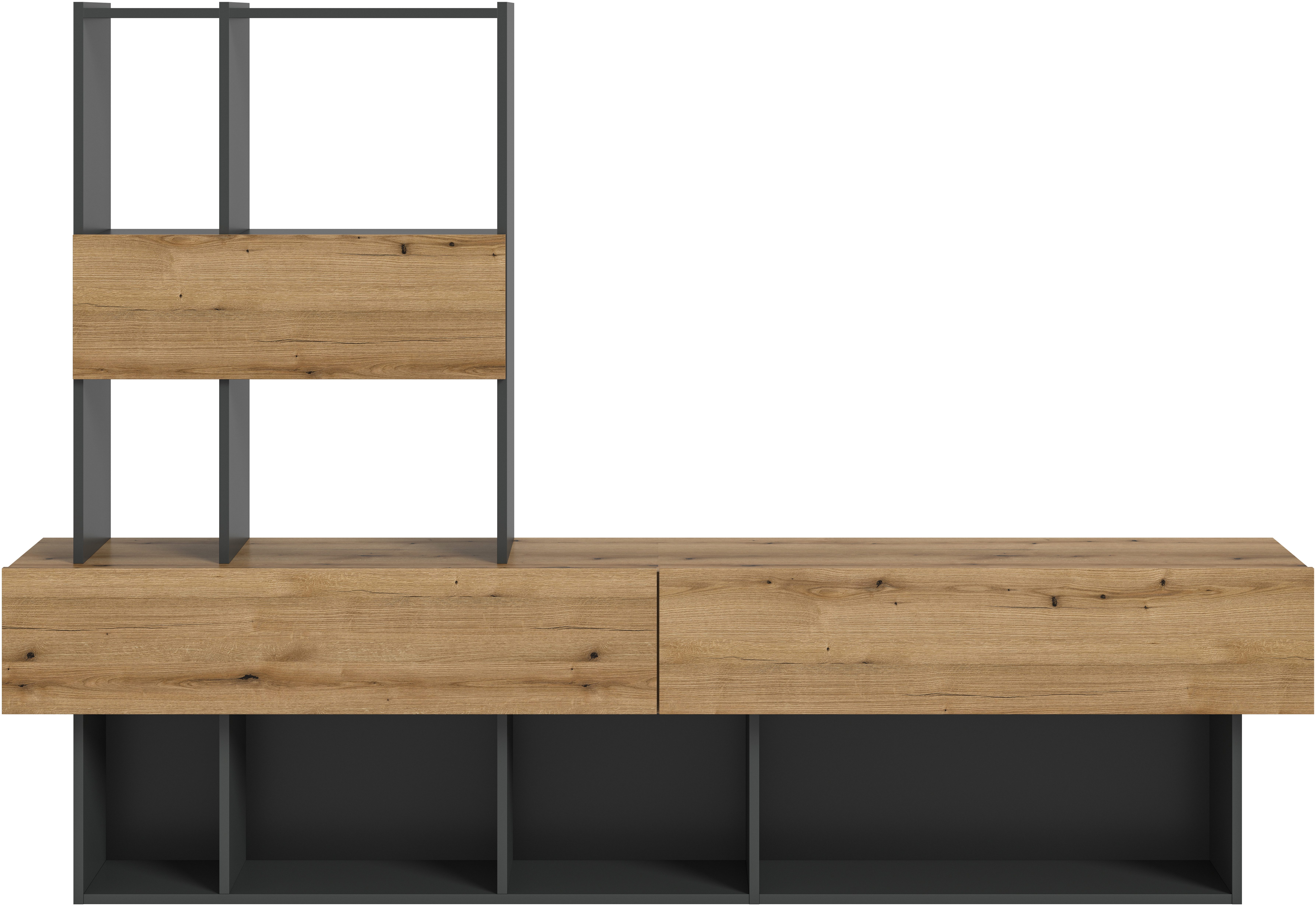 INOSIGN Wandmeubel Tyson, breedte 210 cm, bestaat uit: lowboard en opzetrek