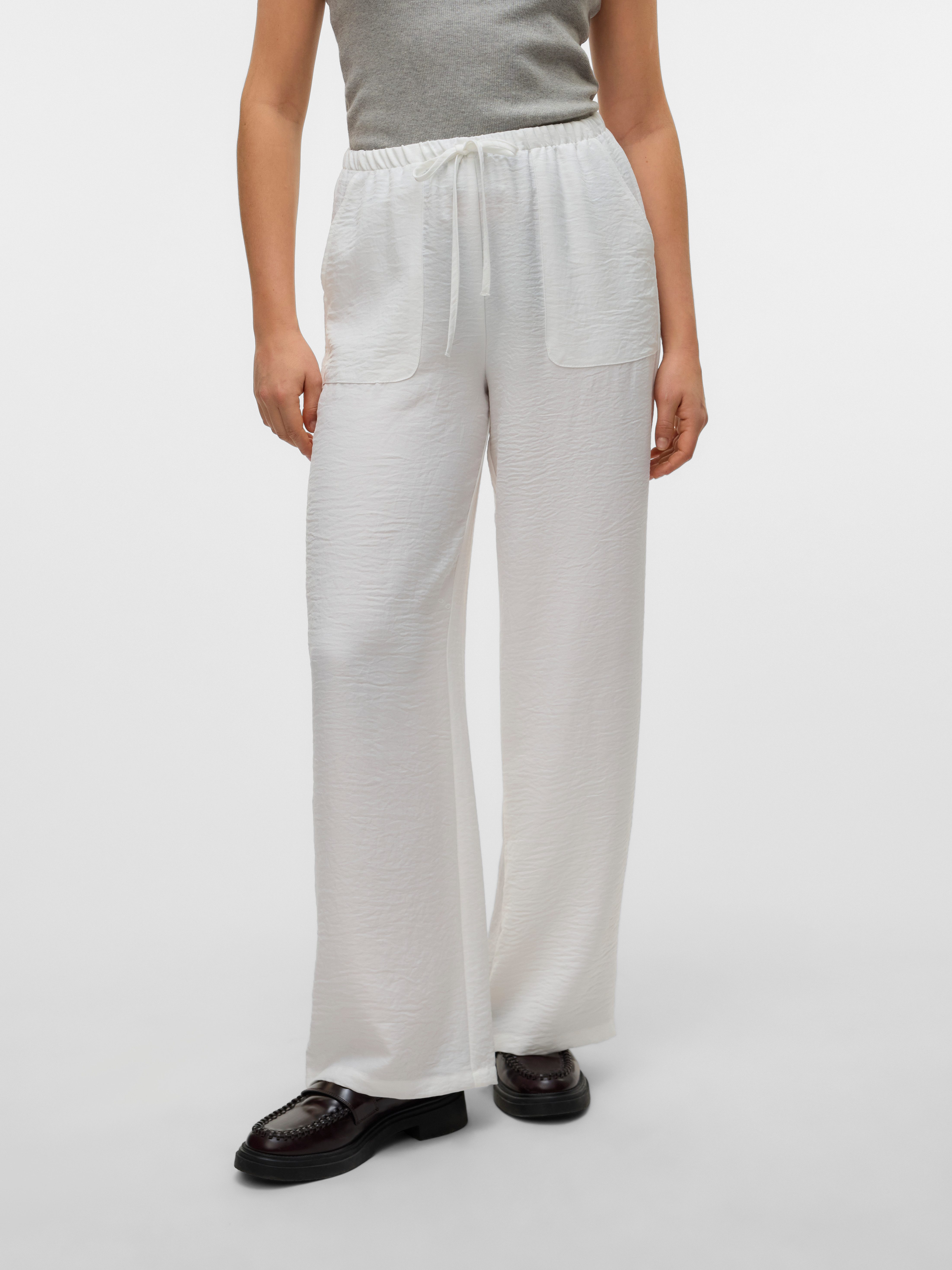 Vero Moda Comfortbroek VMMELANEY HW LOOSE PANT WVN GA NOOS dames broeken maat M (38) wit