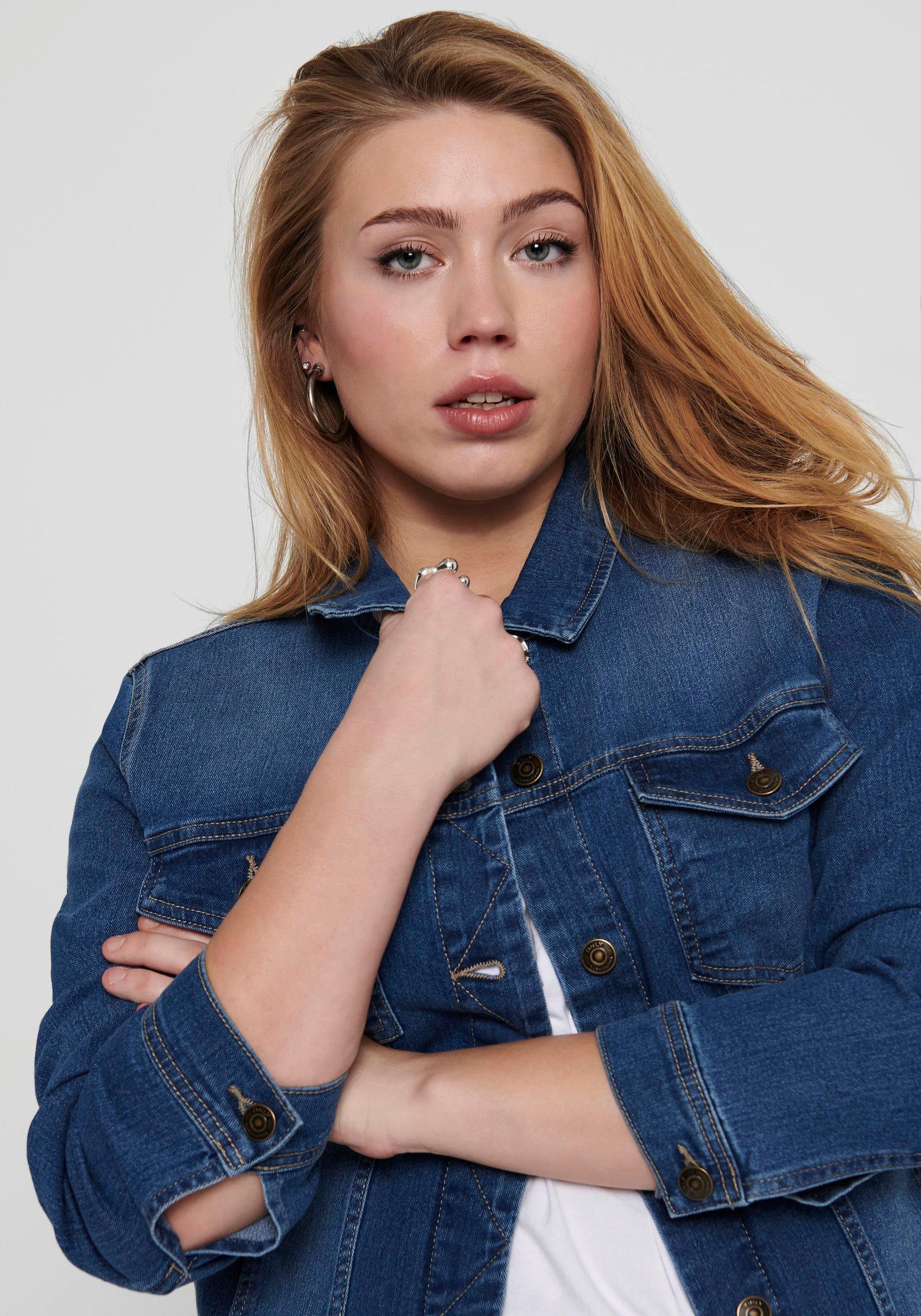 ONLY CARMAKOMA Jeansjack CARWESPA LS JACKET