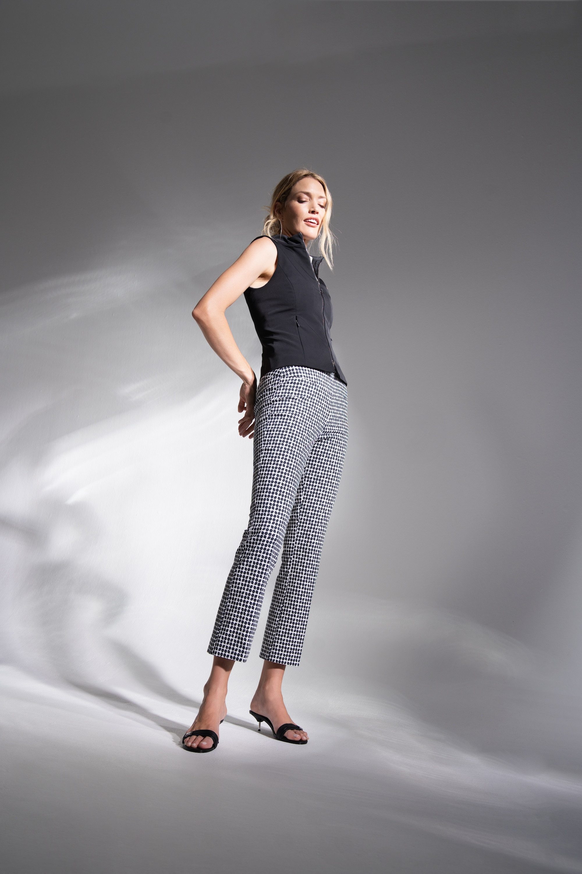 Stehmann Stoffen broek met grafisch patroon