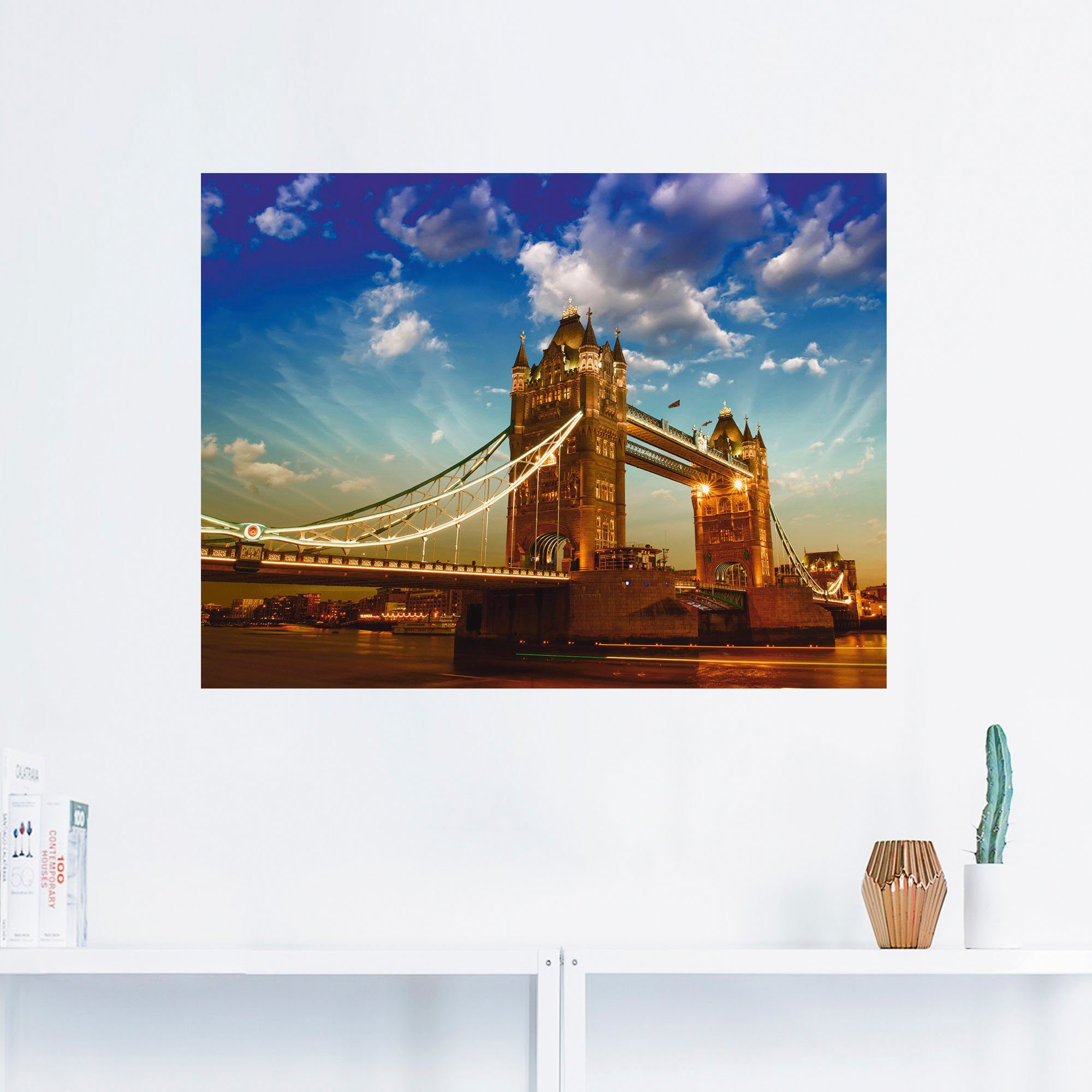 Artland Artprint Tower Bridge als artprint op linnen, muursticker in verschillende maten