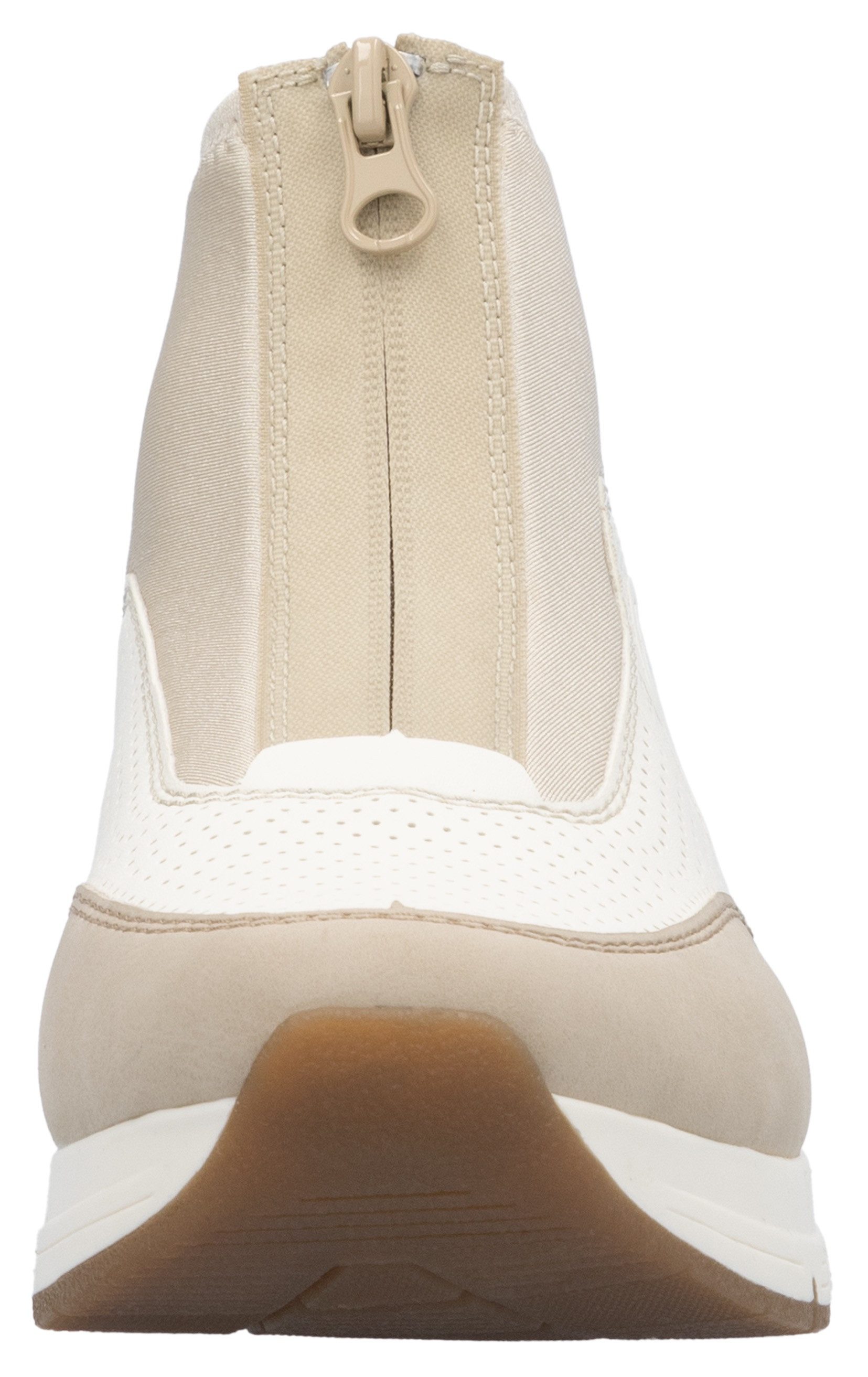 Rieker Sneakers met sleehak , enkellaars, laarzen, rozenprint, met ritssluiting vooraan