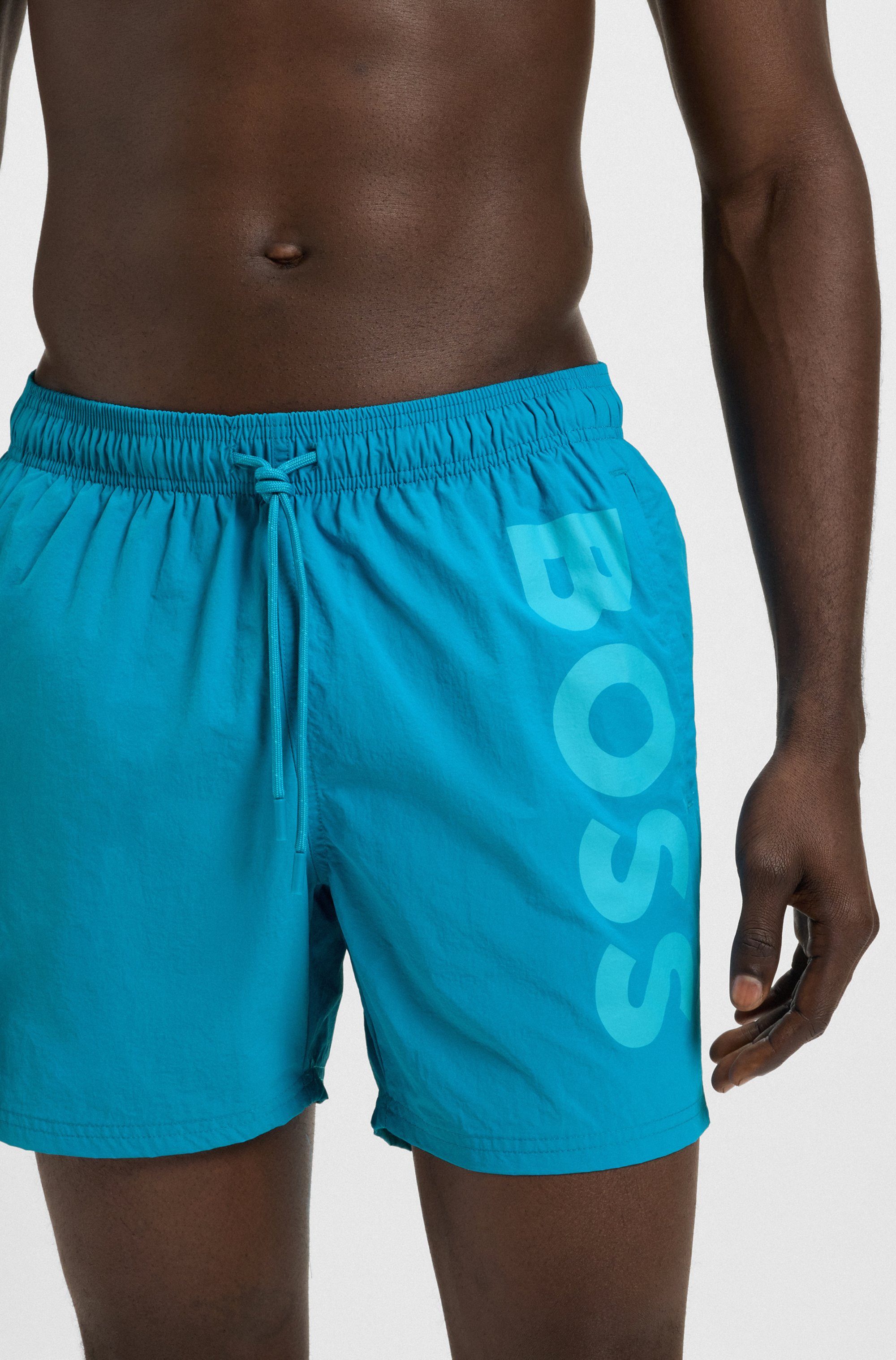 BOSS Zwemshort Octopus Met BOSS logotekst, elastische tailleband met koord