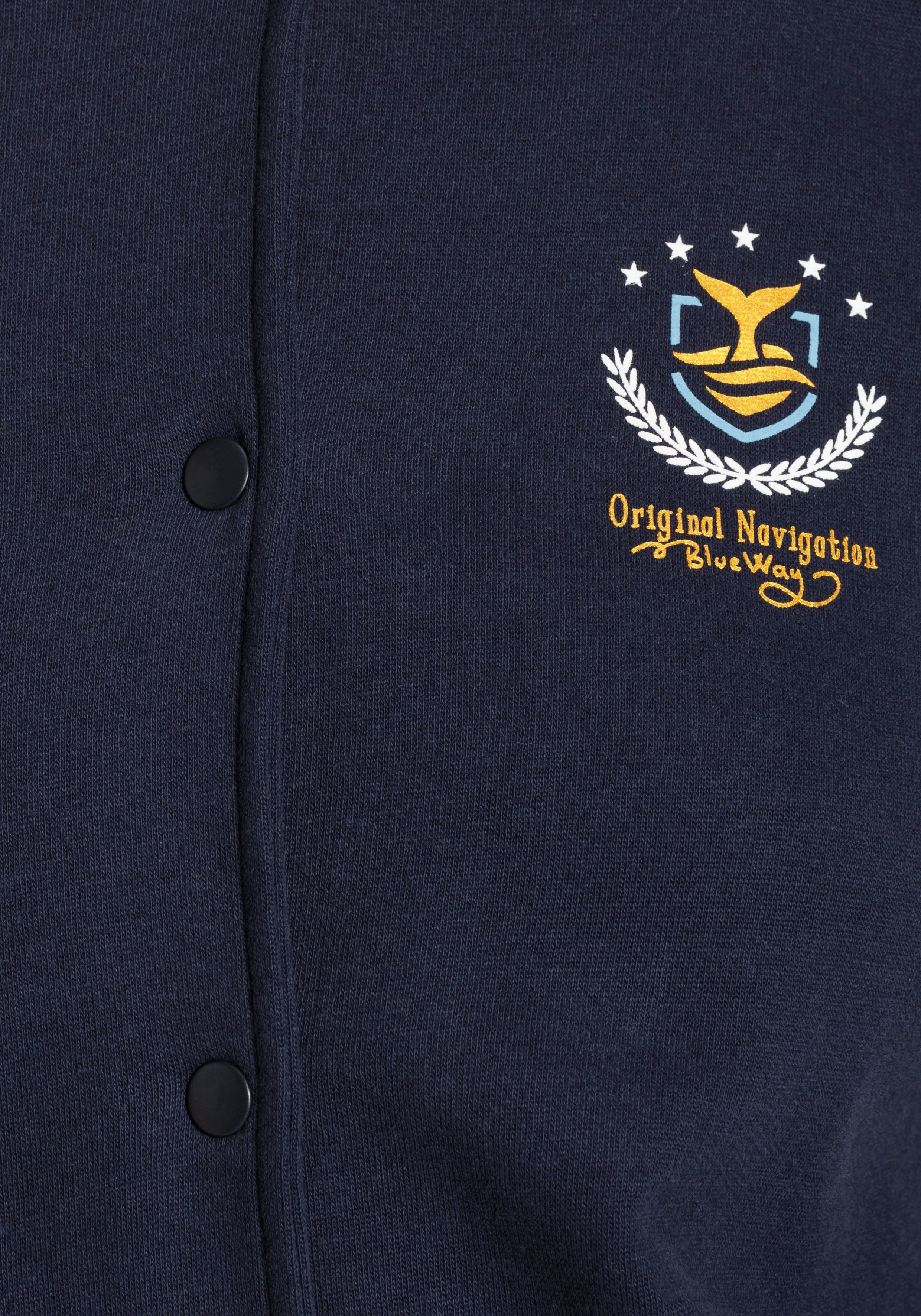 DELMAO Sweatshirt - jas met drukknopen in een sportieve stijl