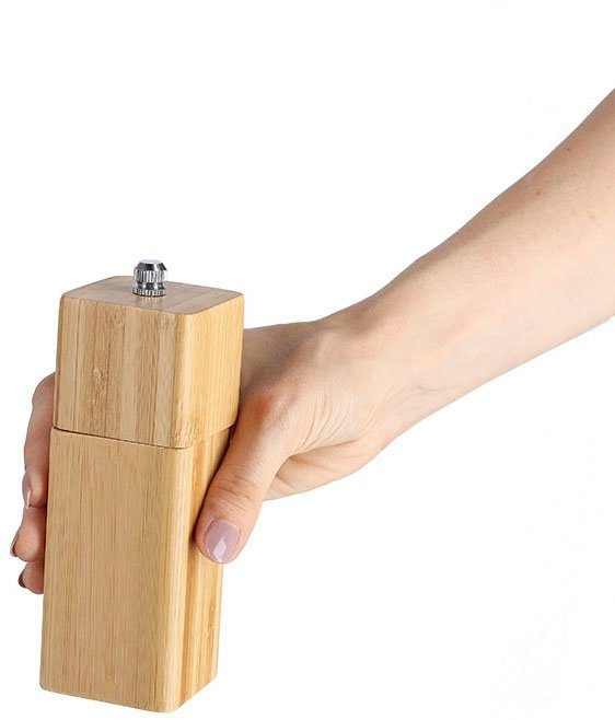 Zeller Present Peper- en zoutmolen Bamboe, keramisch maalwerk (2 stuks)