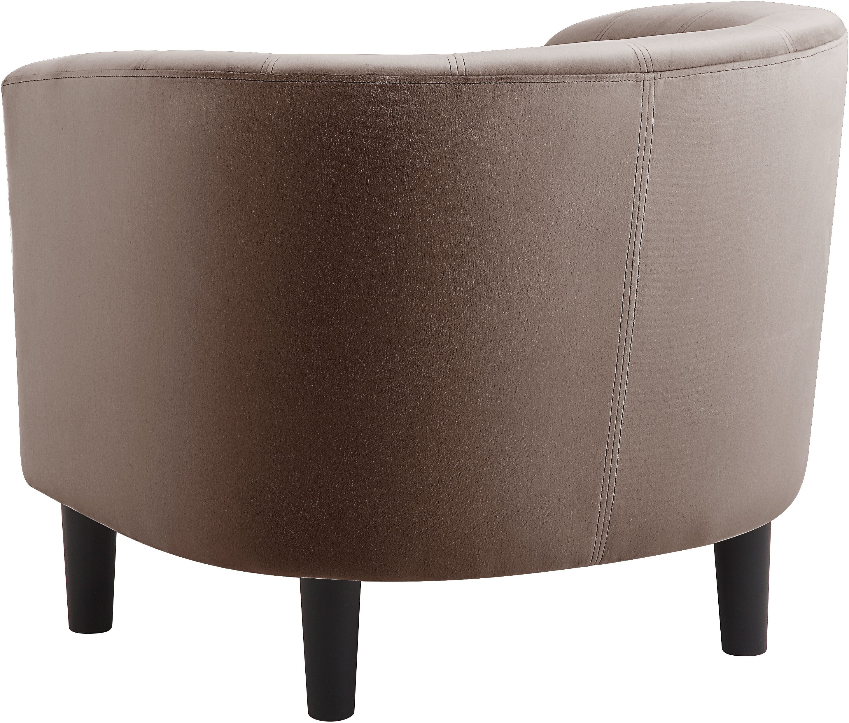 ATLANTIC home collection Fauteuil Carlos Cocktailsessel, loungesessel met fluwelen stof en veerkern