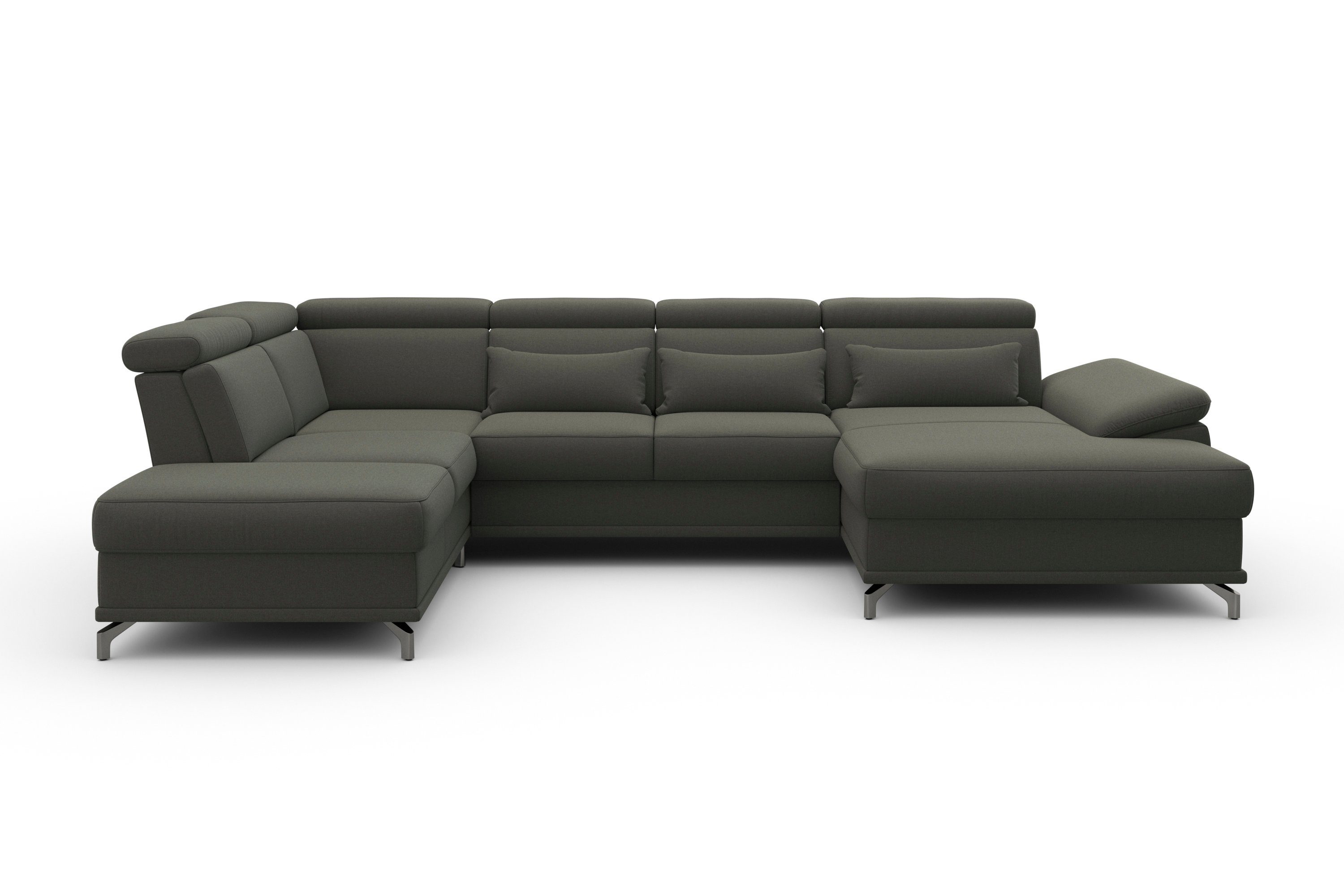 sit&more Zithoek Cabrio U-vorm, met zitdiepteverstelling, arm- en hoofdsteunverstelling