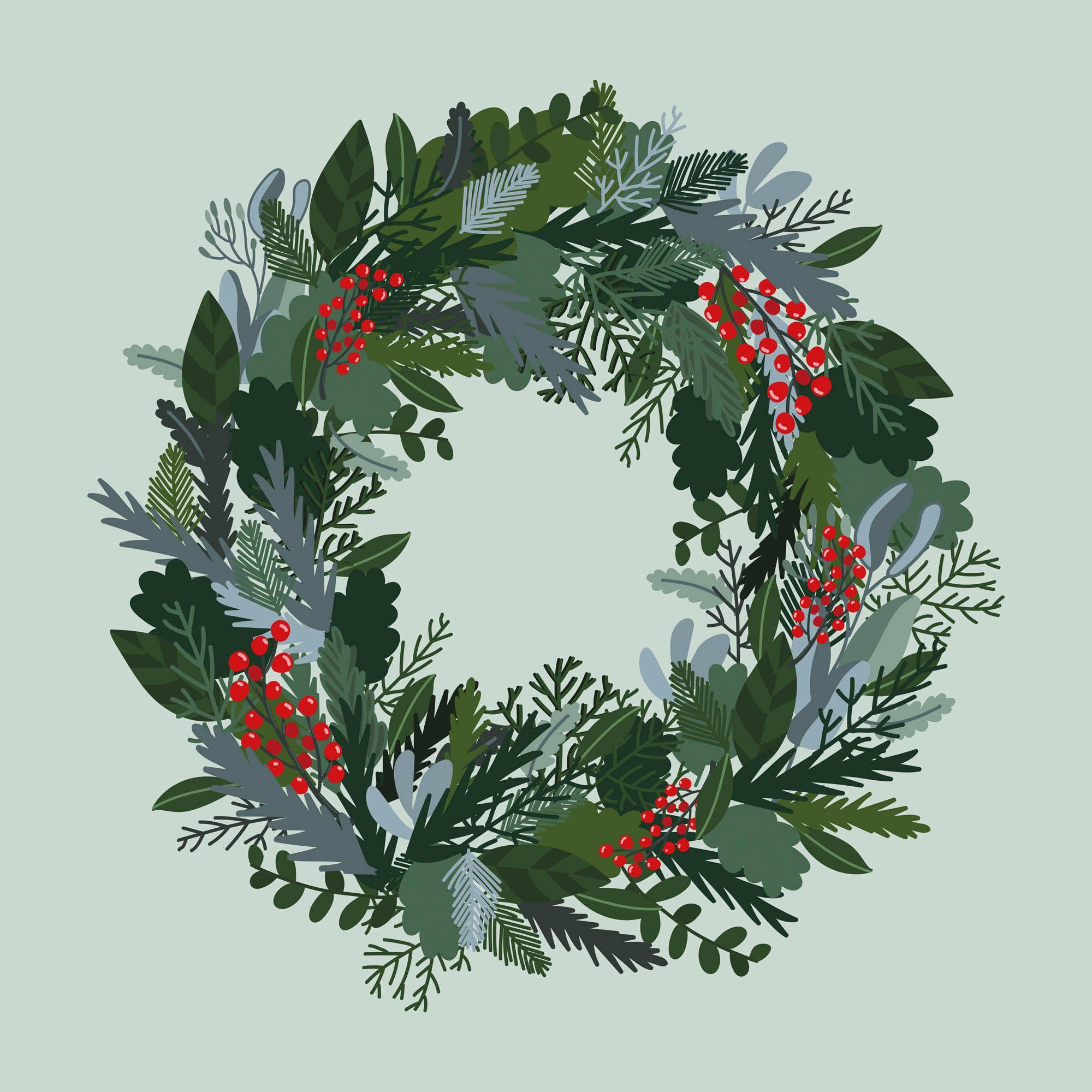 queence Sierkussen Isabel Kussenhoes, kerstkrans, feestelijk, kerst, decoratief (1 stuk)