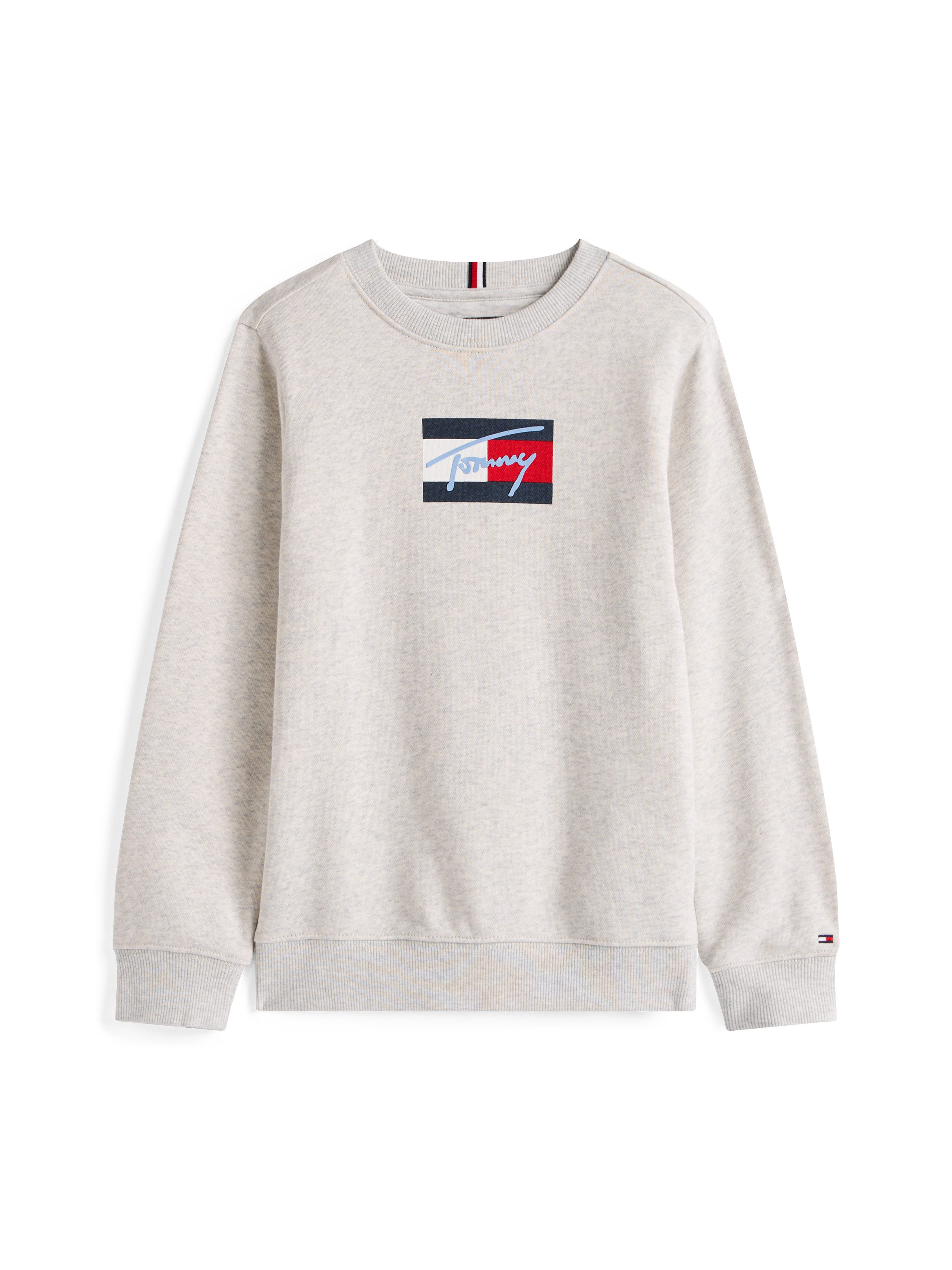 Tommy Hilfiger Sweatshirt TOMMY SCRIPT FLAG SWEATSHIRT voor kinderen tot 16 jaar, vlag-logo-print