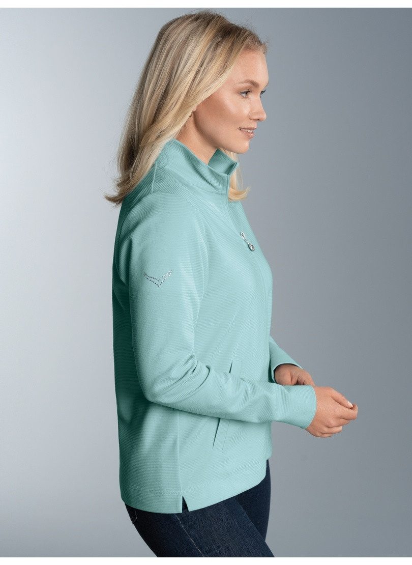 Trigema Sweatvest jas met fonkelende strassteentjes (1-delig)